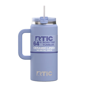 RTIC 64 oz Ceramic Lined Road Trip Tumbler with Handle - Insulated Travel Tumbler Cup