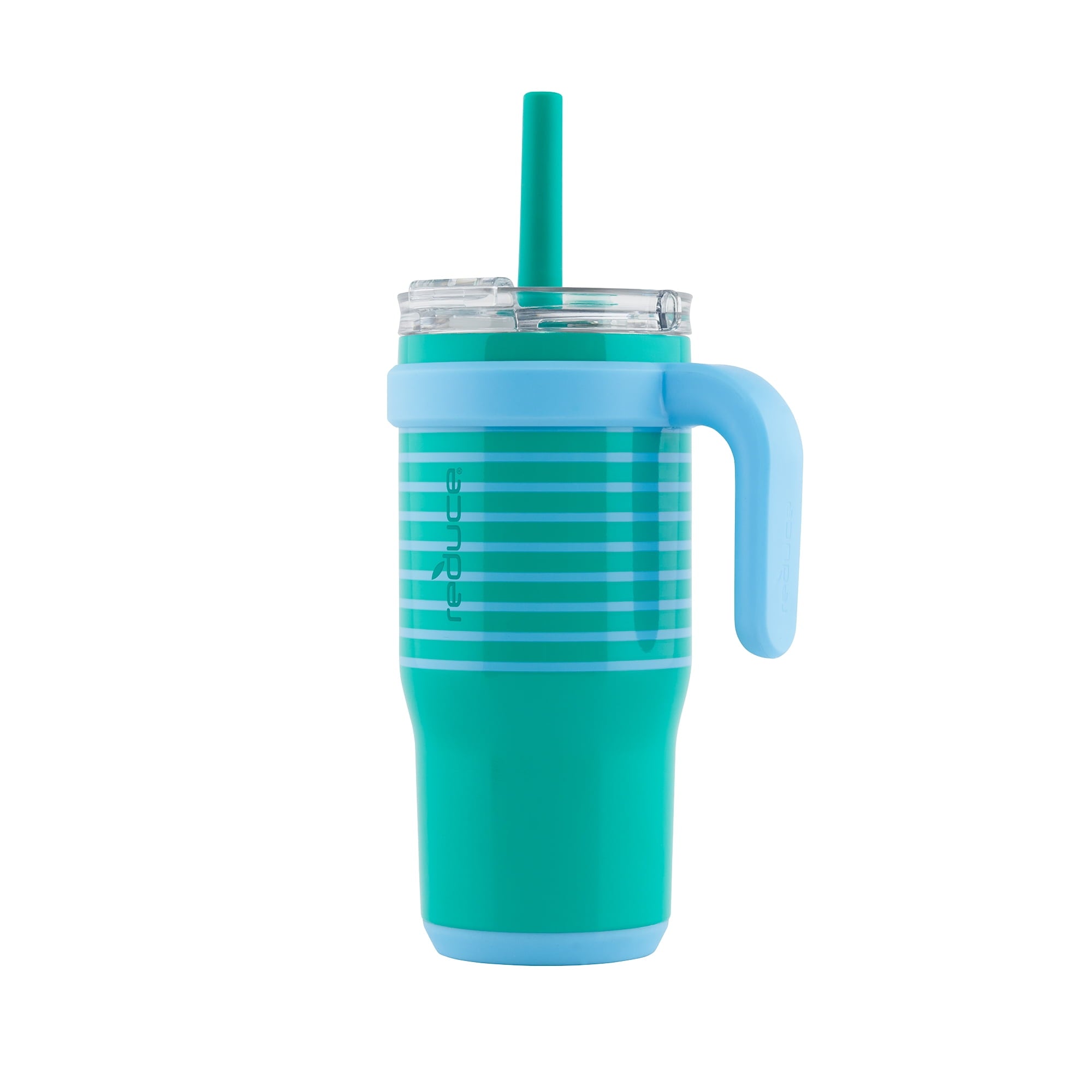 Reduce Coldee Kids Insulated Tumbler with Straw, 18oz Stainless Steel Spill-Proof Cup with Handle, Smiles - Insulated Tumbler