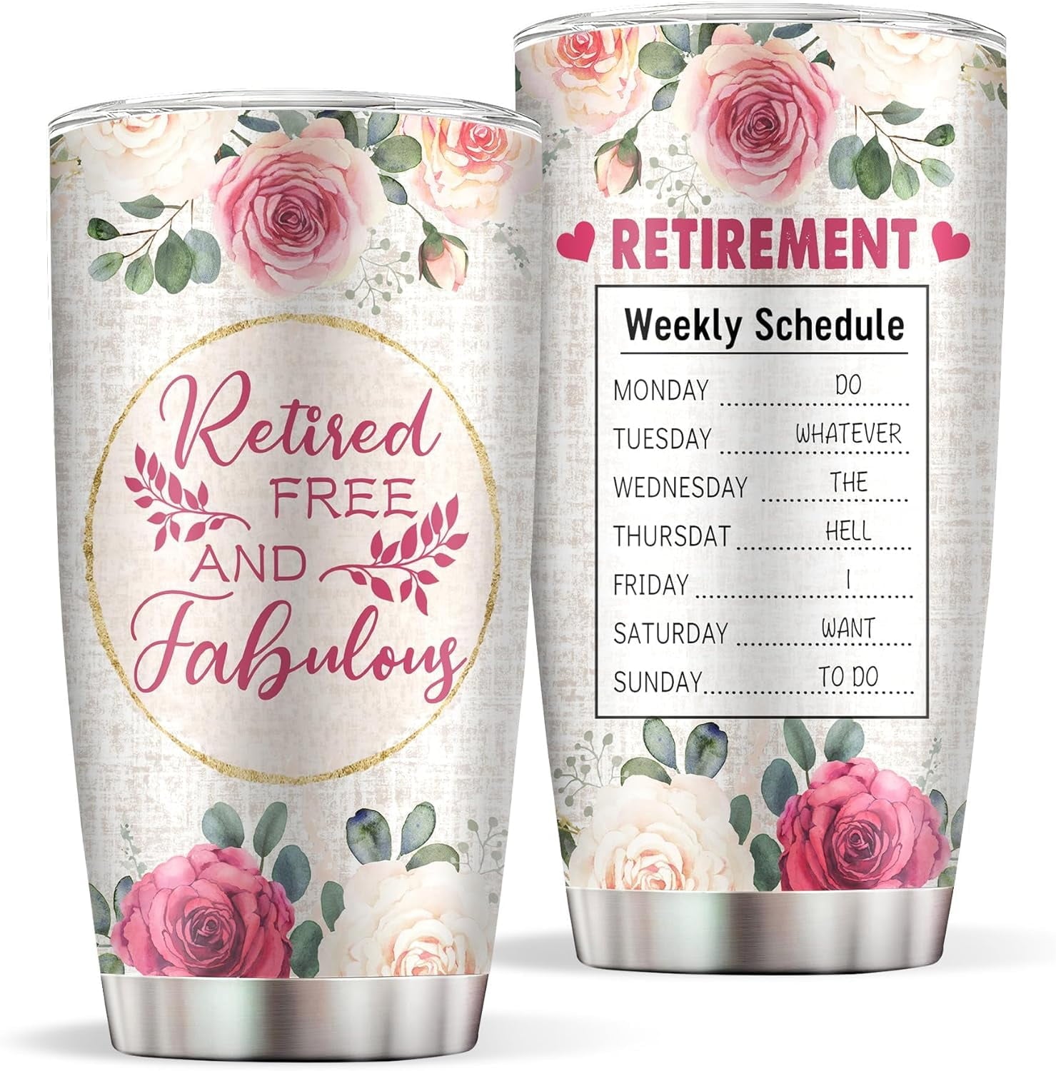 Retirement Gifts for Women 2023, Stainless Steel Retirement Tumbler 20oz, Happy Retirement Gifts, Retired Gifts Ideas for Women Coworker Teachers Nurse, Retirement Party Decoration