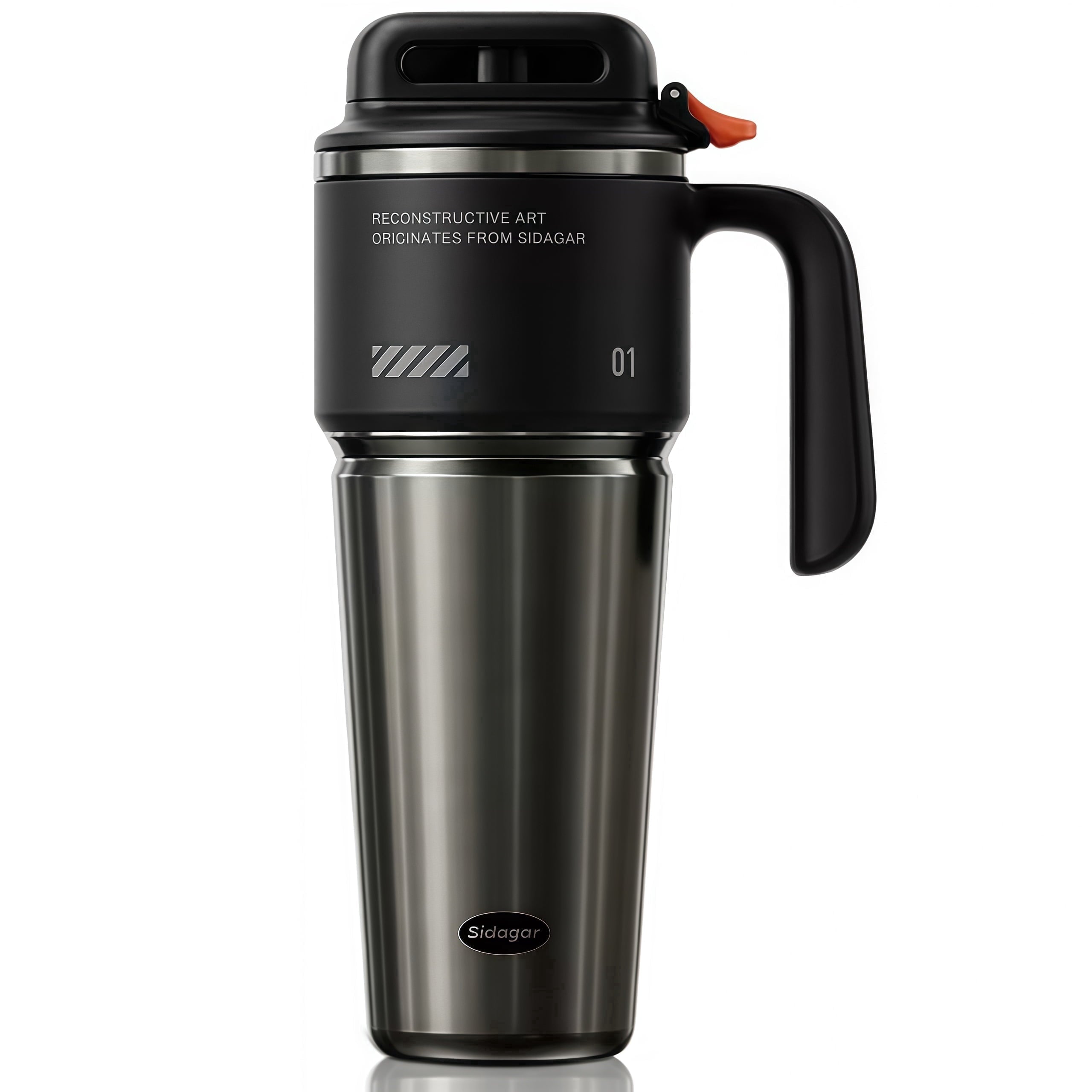 Sidagar 32 oz Stainless Steel Vacuum Insulated Tumbler with Straw and Handle, Arctic White - Insulated Tumbler