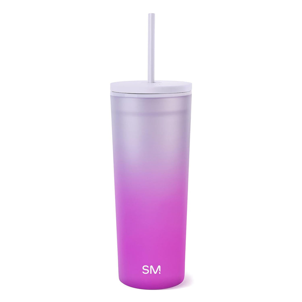 (3 pack) Simple Modern 24 fl oz Double Wall Plastic Classic Tumbler with Straw|Opalescent - Tumbler