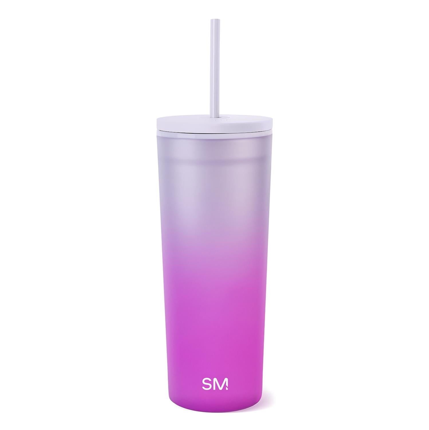 (3 pack) Simple Modern 24 fl oz Double Wall Plastic Classic Tumbler with Straw|Opalescent - Tumbler