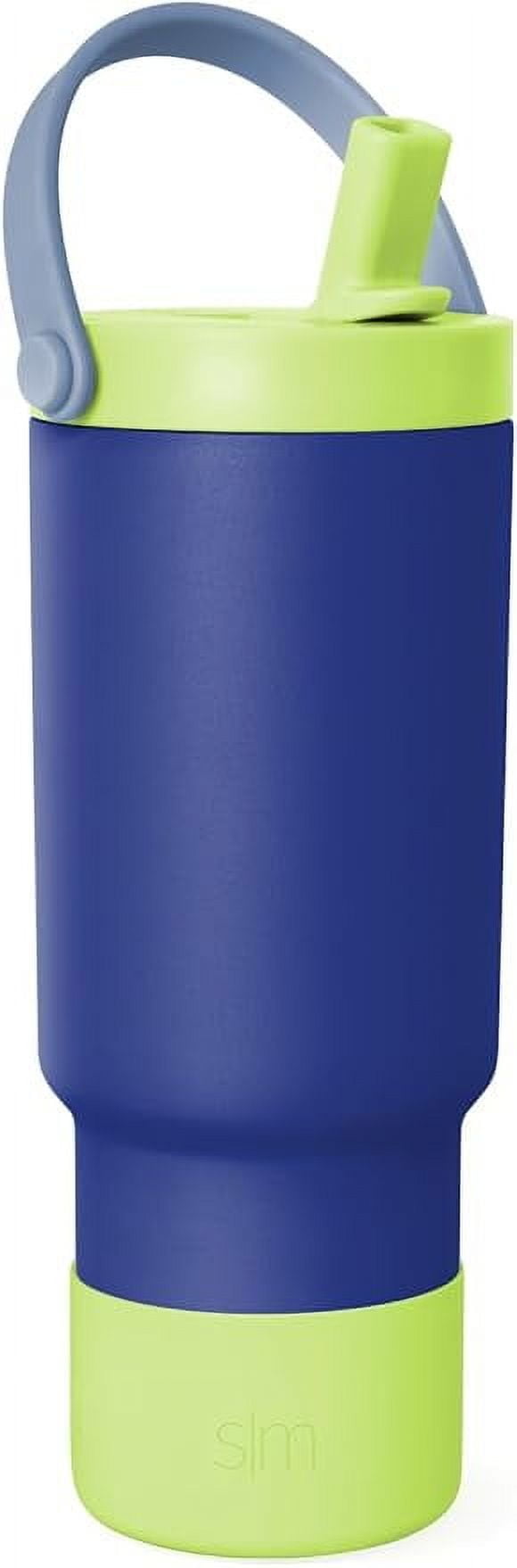 Simple Modern 24 fl oz Insulated Stainless Steel Trek Pivot Tumbler with Straw Lid and Top Handle|Seaside Blue - Insulated Tumbler