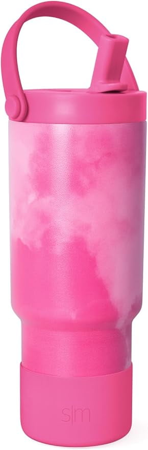 Simple Modern 24 fl oz Insulated Stainless Steel Trek Pivot Tumbler with Straw Lid and Top Handle|Seaside Blue - Insulated Tumbler