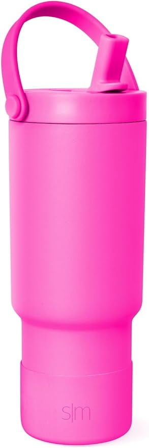 Simple Modern 24 fl oz Insulated Stainless Steel Trek Pivot Tumbler with Straw Lid and Top Handle|Seaside Blue - Insulated Tumbler