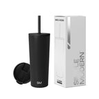 Simple Modern 24oz Classic Tumbler with Straw and Flip Lid | Midnight Black
