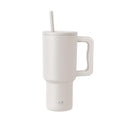 Simple Modern 30 fl oz Insulated Stainless Steel Trek Tumbler with Straw Lid | Seaglass Sage and Cream Checkmate - Insulated Tumbler
