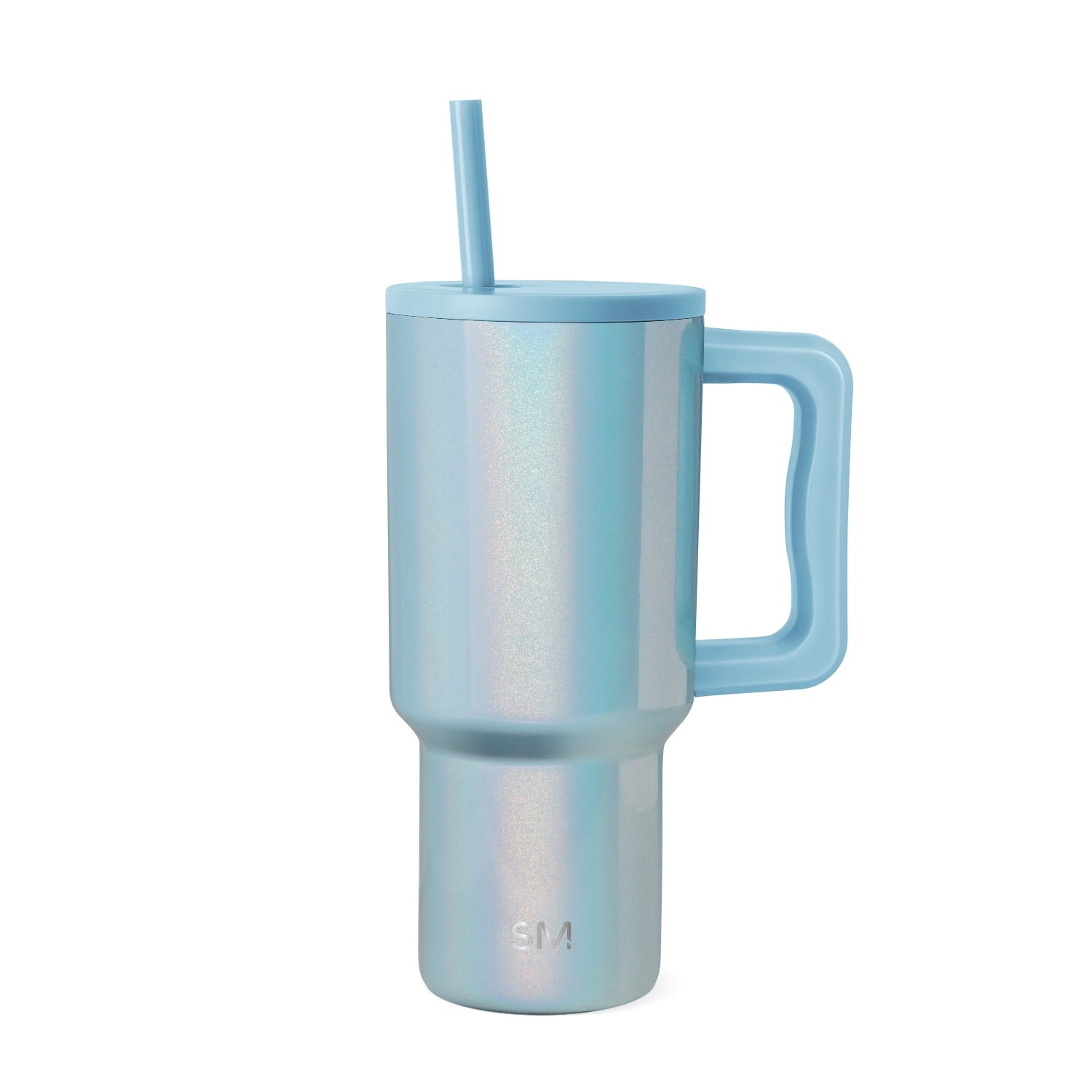 Simple Modern 30 fl oz Insulated Stainless Steel Trek Tumbler with Straw Lid | Seaglass Sage and Cream Checkmate - Insulated Tumbler