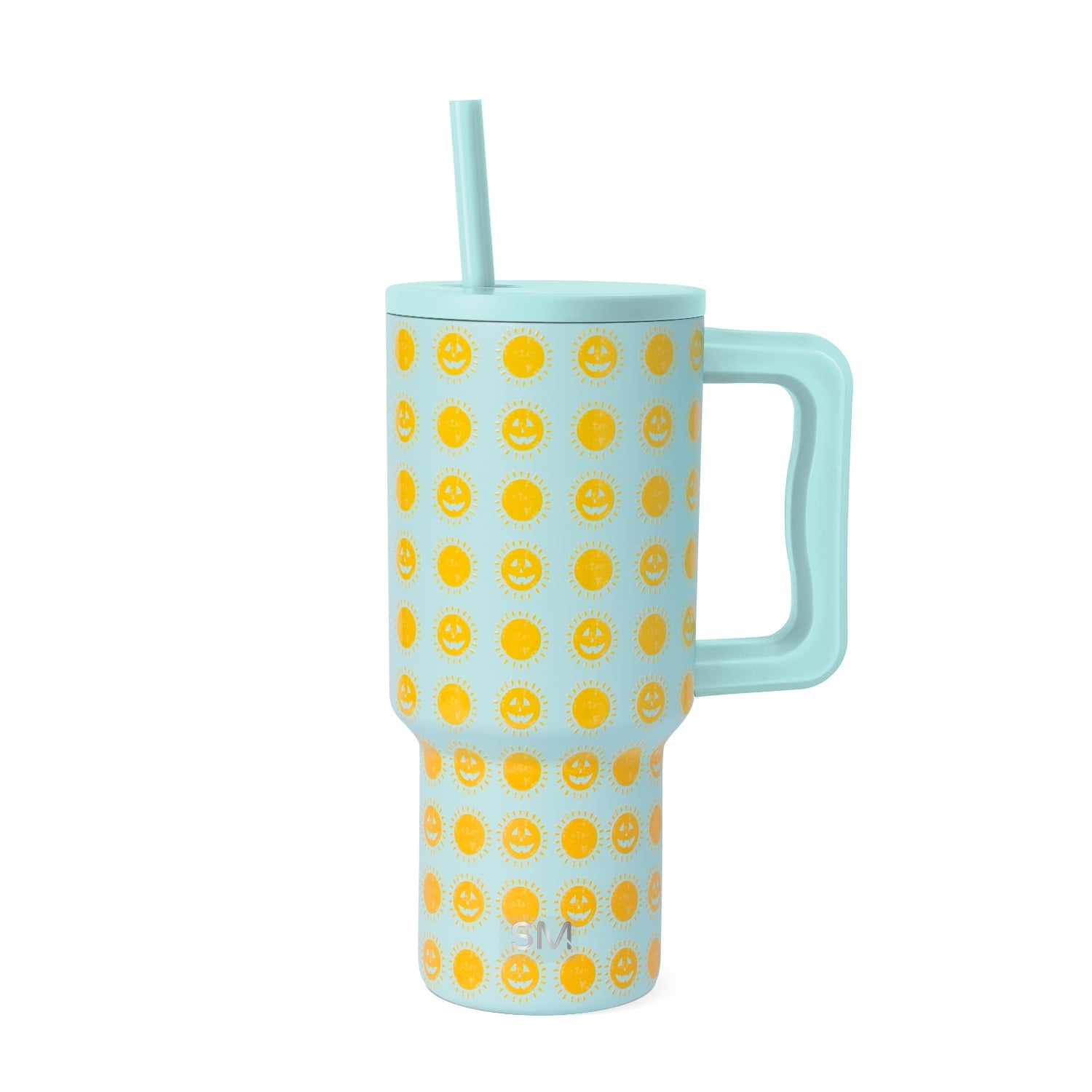 Simple Modern 30 fl oz Insulated Stainless Steel Trek Tumbler with Straw Lid | Seaglass Sage and Cream Checkmate - Insulated Tumbler