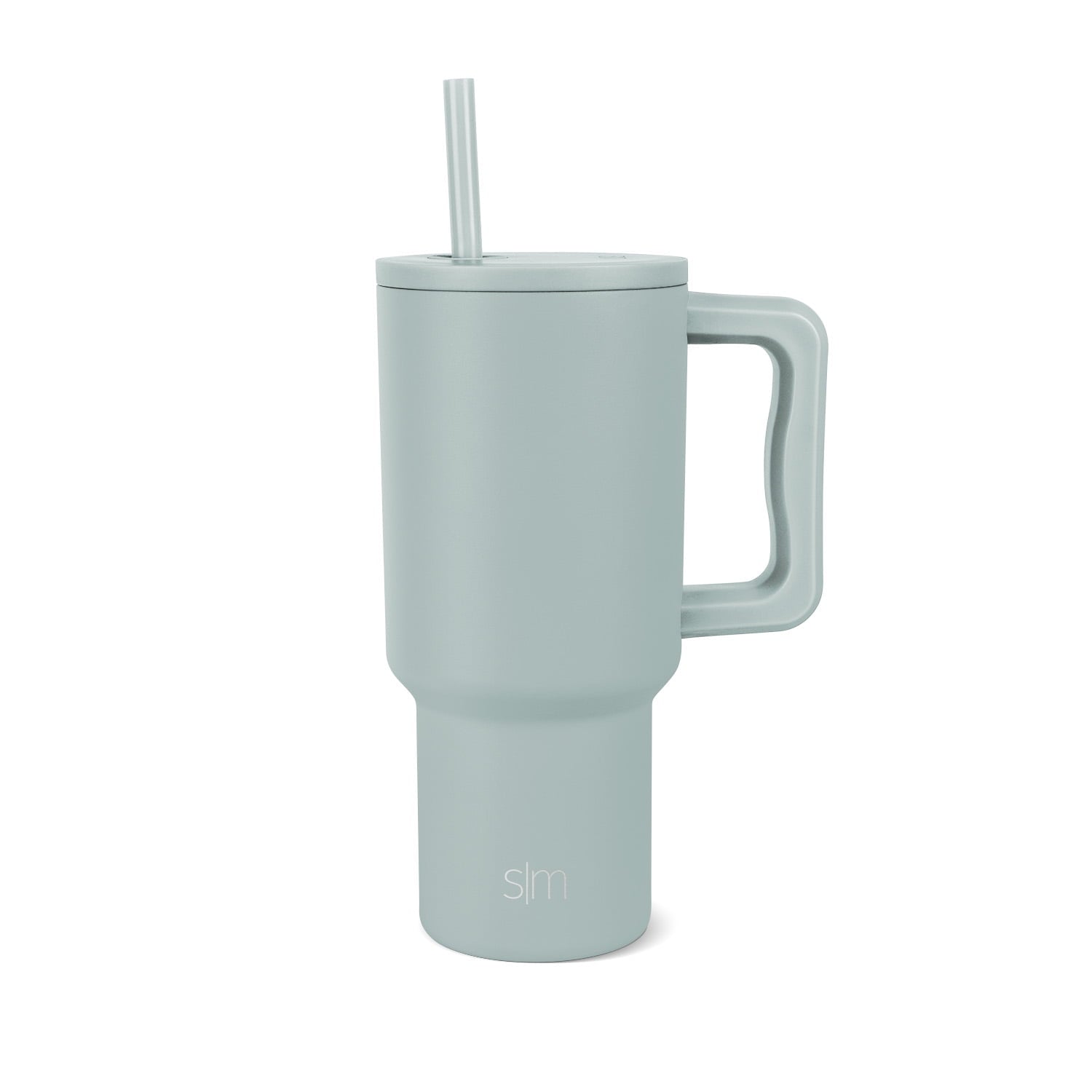 Simple Modern 30 fl oz Insulated Stainless Steel Trek Tumbler with Straw Lid | Seaglass Sage and Cream Checkmate - Insulated Tumbler