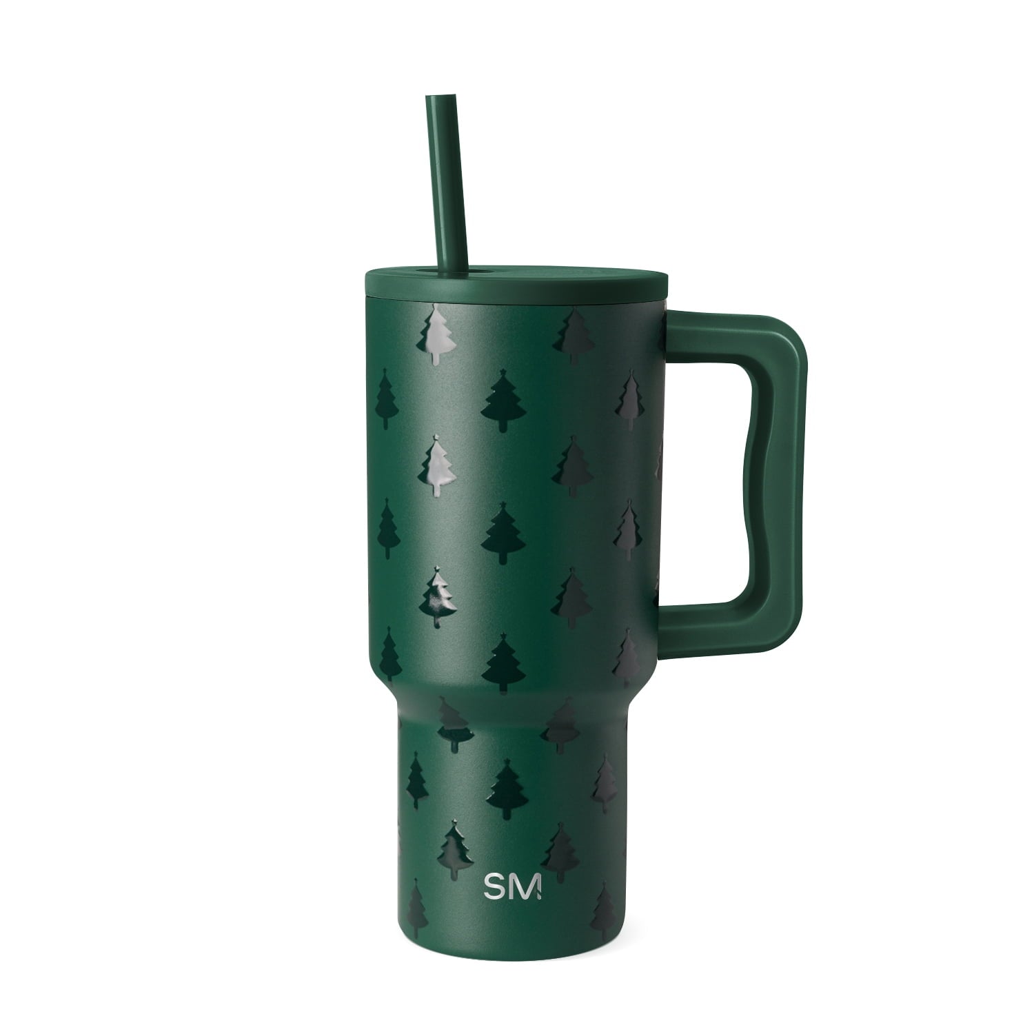 Simple Modern 30 fl oz Insulated Stainless Steel Trek Tumbler with Straw Lid | Seaglass Sage and Cream Checkmate - Insulated Tumbler
