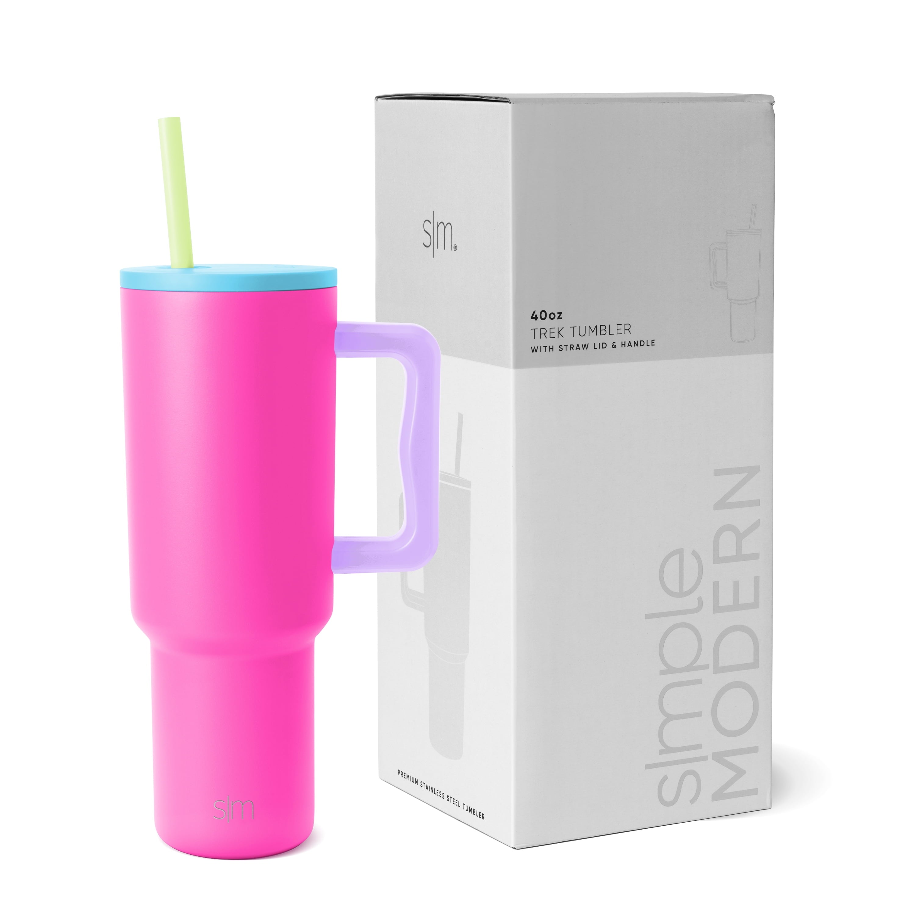 Simple Modern 40 fl oz Insulated Stainless Steel Trek Tumbler with Straw Lid | Graphite - Insulated Tumbler