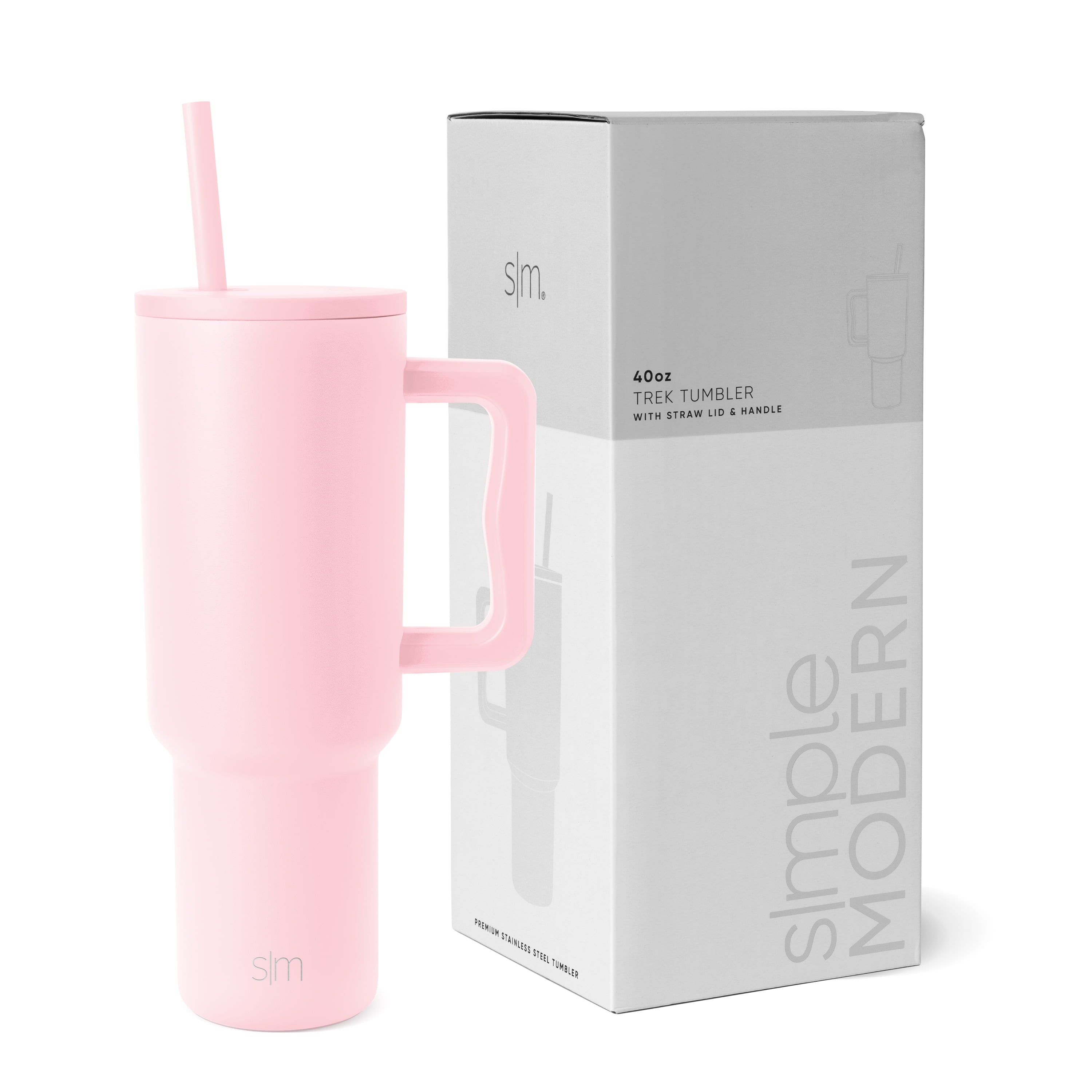 Simple Modern 40 fl oz Insulated Stainless Steel Trek Tumbler with Straw Lid | Graphite - Insulated Tumbler
