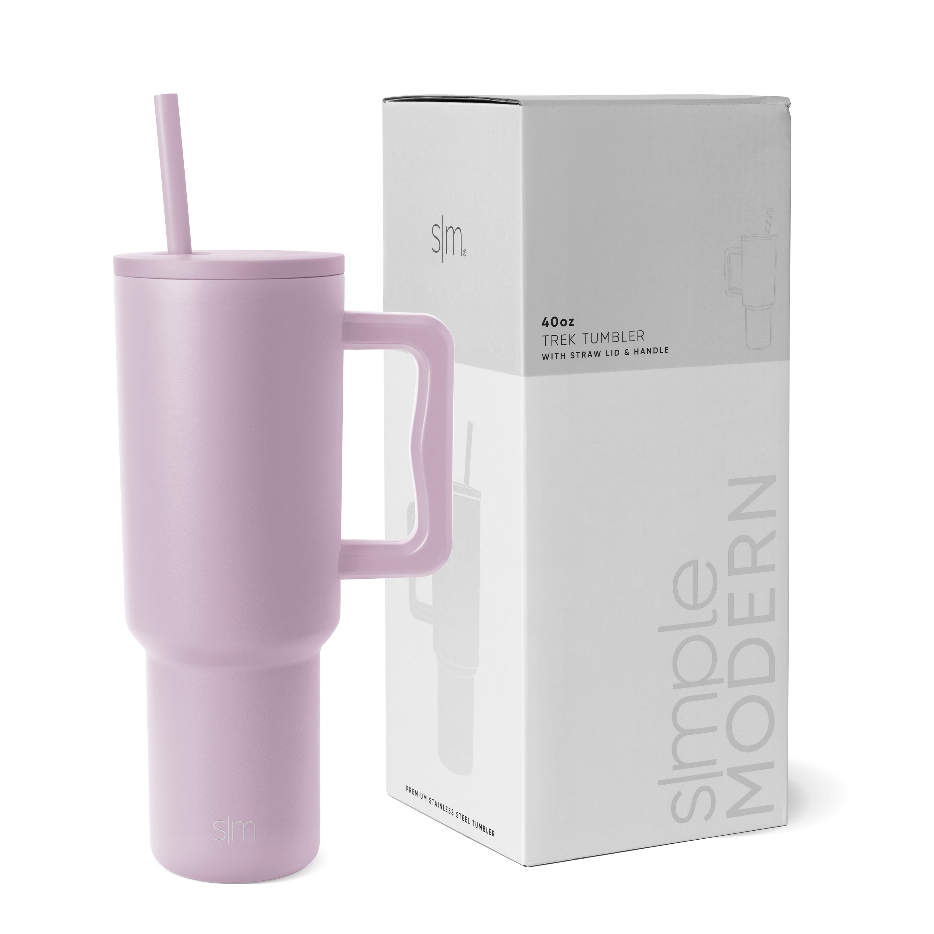 Simple Modern 40 fl oz Insulated Stainless Steel Trek Tumbler with Straw Lid | Graphite - Insulated Tumbler