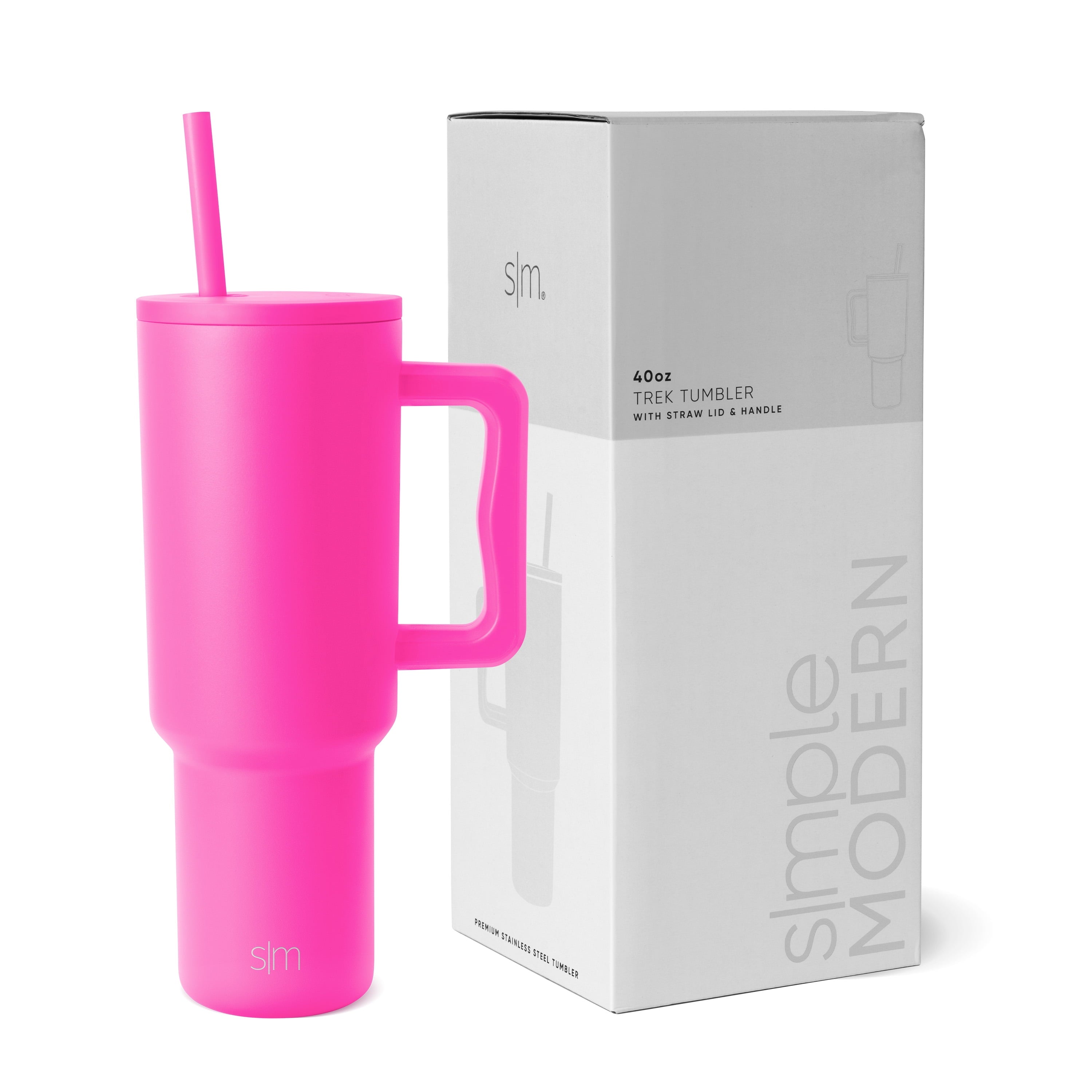 Simple Modern 40 fl oz Insulated Stainless Steel Trek Tumbler with Straw Lid | Graphite - Insulated Tumbler