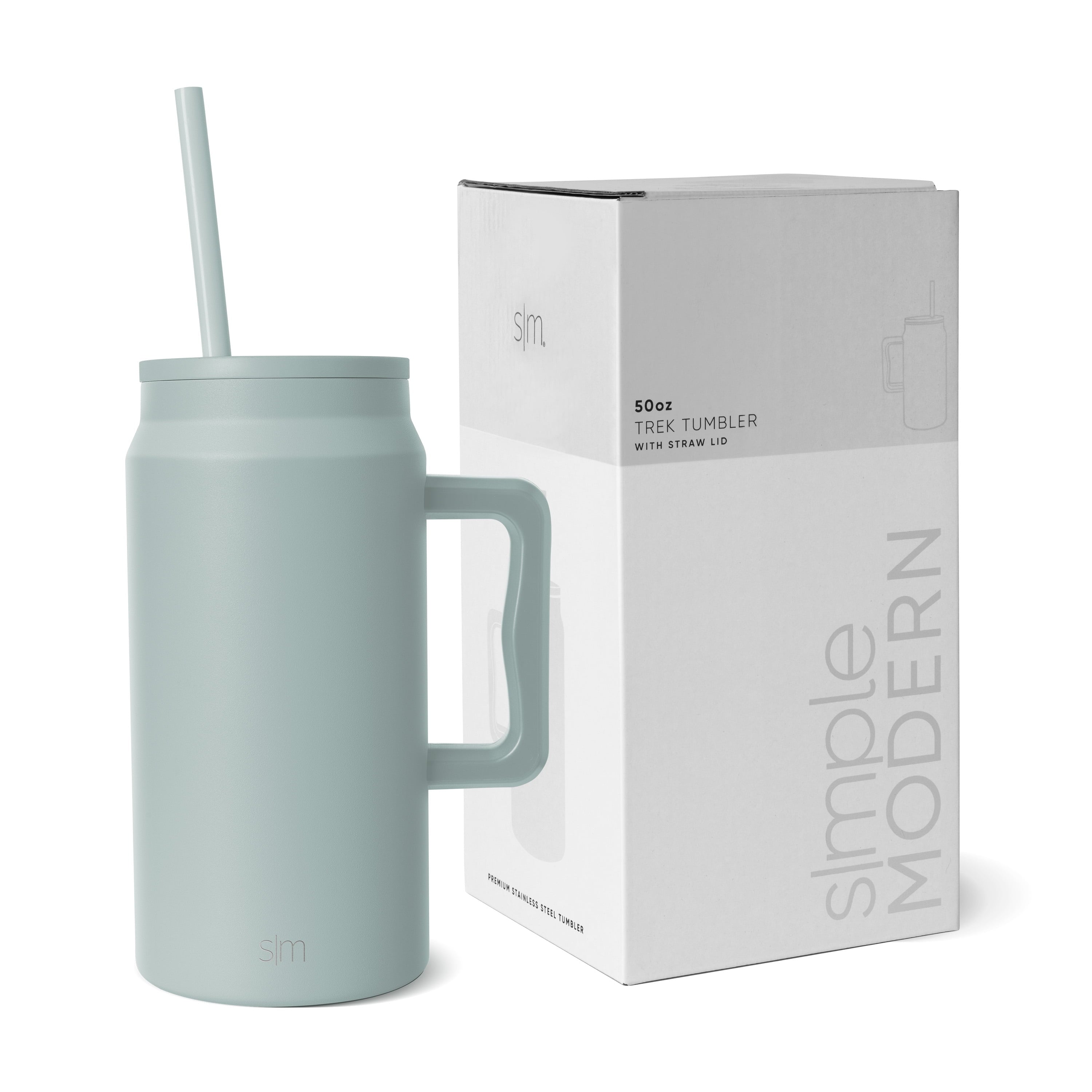 Simple Modern 50 fl oz Insulated Stainless Steel Trek Tumbler with Straw Lid | Almond Birch - Insulated Tumbler