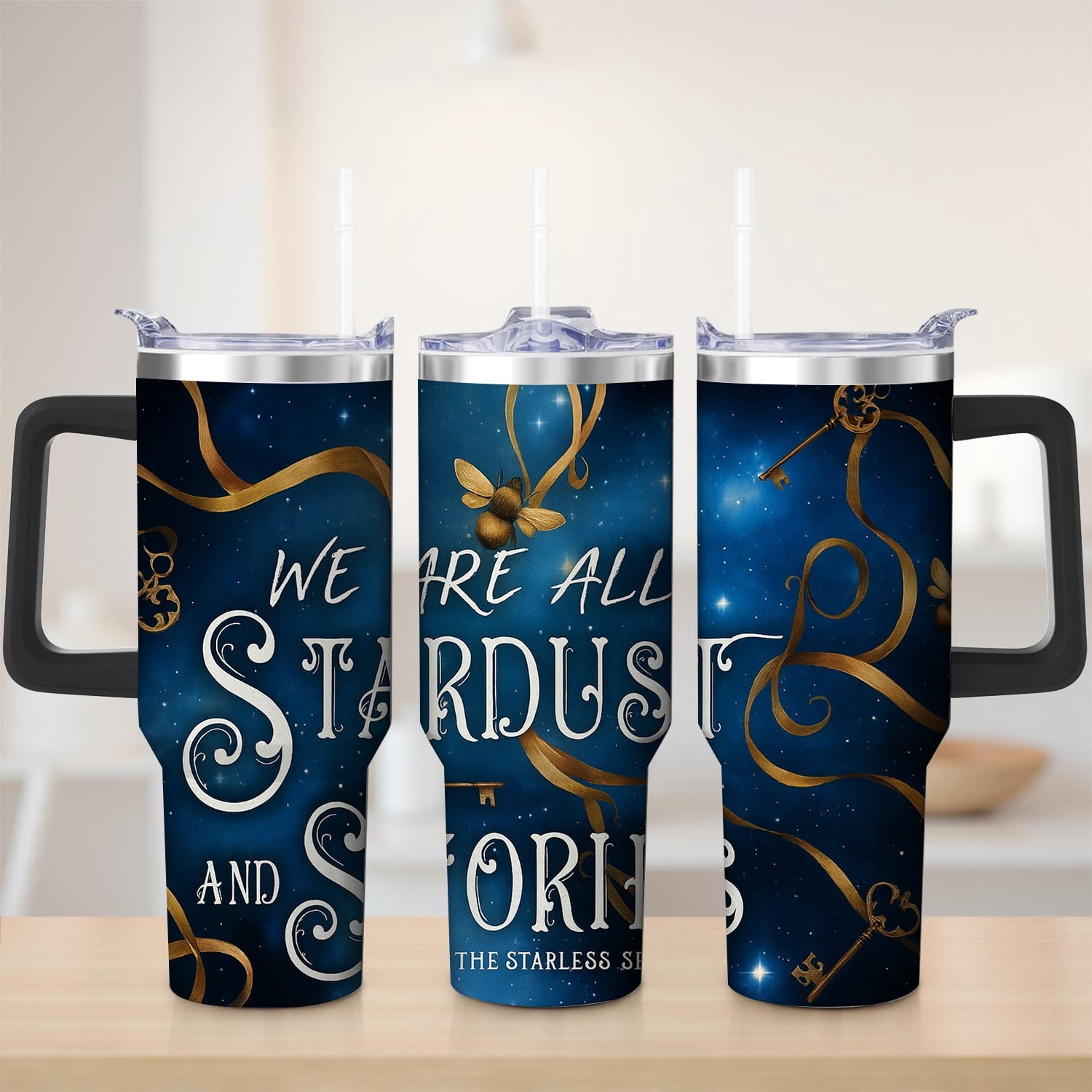 Starry Night We Are All Stardust Stainless Steel Tumbler, 40oz - Tumbler