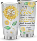 Sunflower Tumbler, Sunflower Gifts for Women, 20oz Stainless Steel Double Wall Vacuum Sunflowers Cup with Lid for Travel Coffee - Tumbler