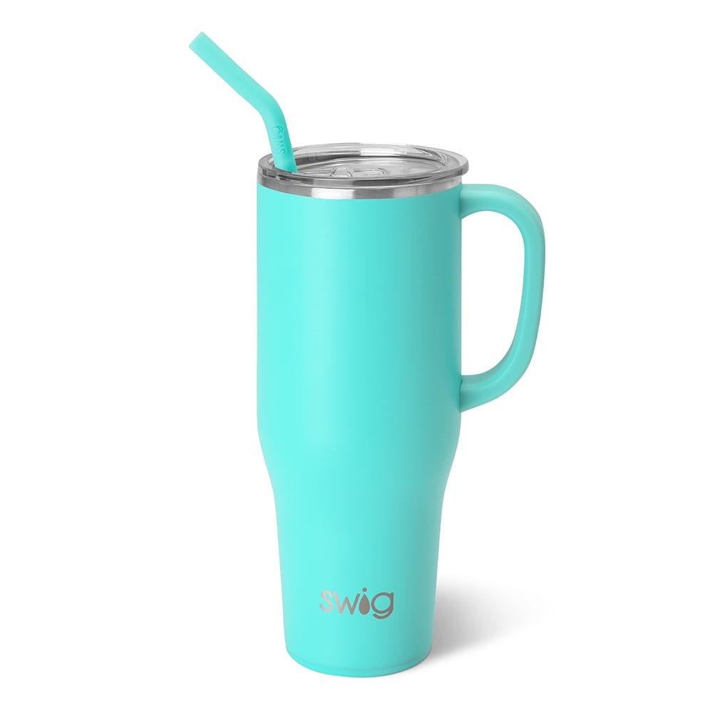 Swig Life 40oz Mega Mug | Insulated Stainless Steel Tumbler with Handle | Oh Happy Day - Tumbler