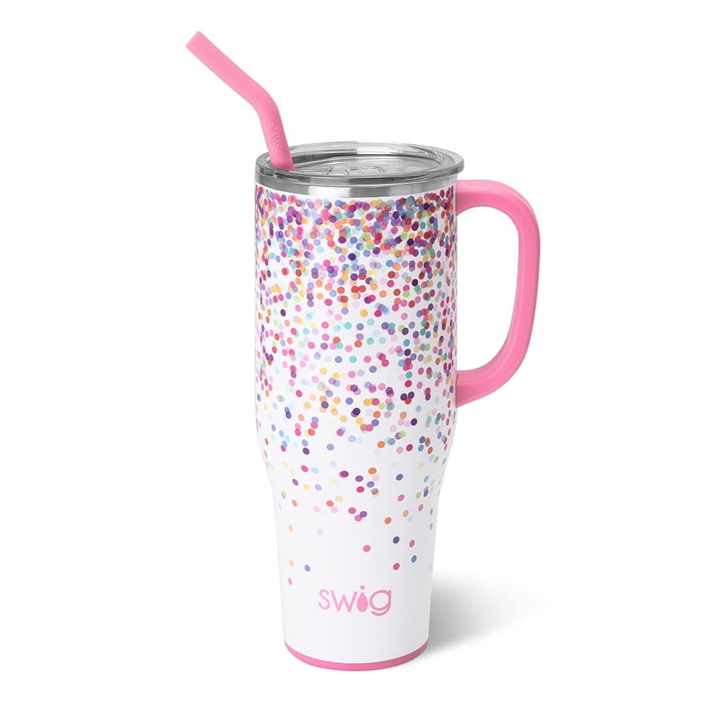 Swig Life 40oz Mega Mug | Insulated Stainless Steel Tumbler with Handle | Over The Rainbow - Insulated Tumbler