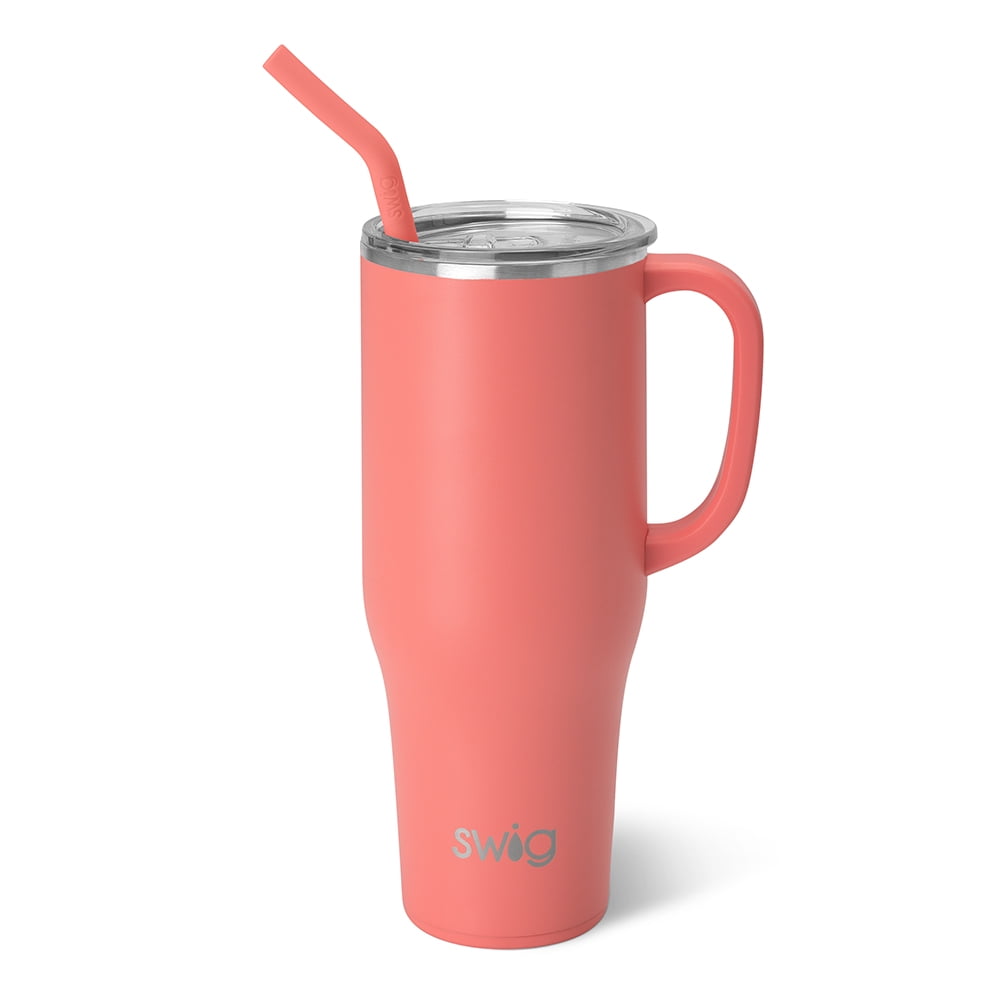 Swig Life 40oz Mega Mug | Insulated Stainless Steel Tumbler with Handle | Over The Rainbow - Insulated Tumbler