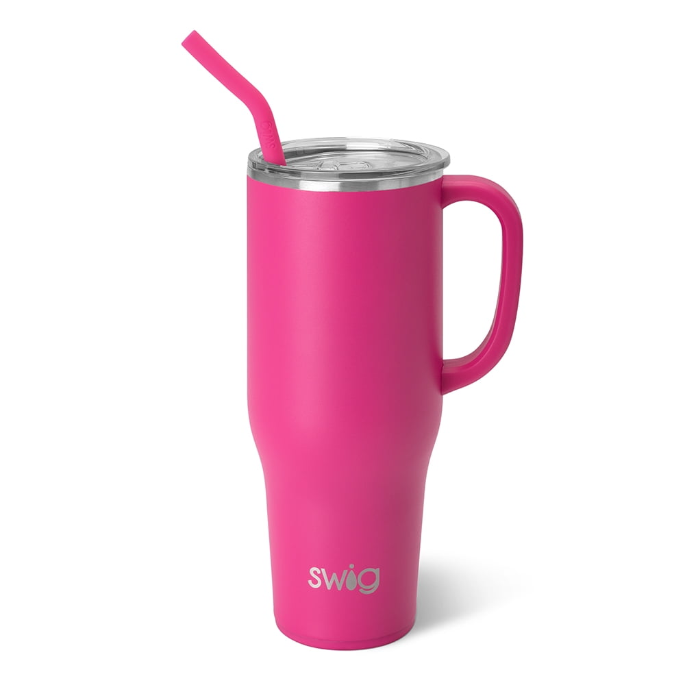 Swig Life 40oz Mega Mug | Insulated Stainless Steel Tumbler with Handle | Oh Happy Day - Insulated Tumbler