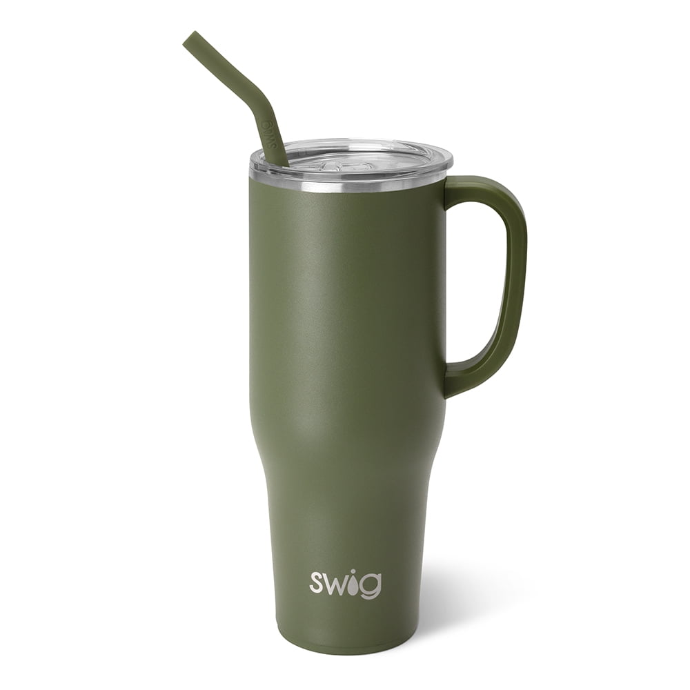 Swig Life 40oz Mega Mug | Insulated Stainless Steel Tumbler with Handle | Oh Happy Day - Tumbler