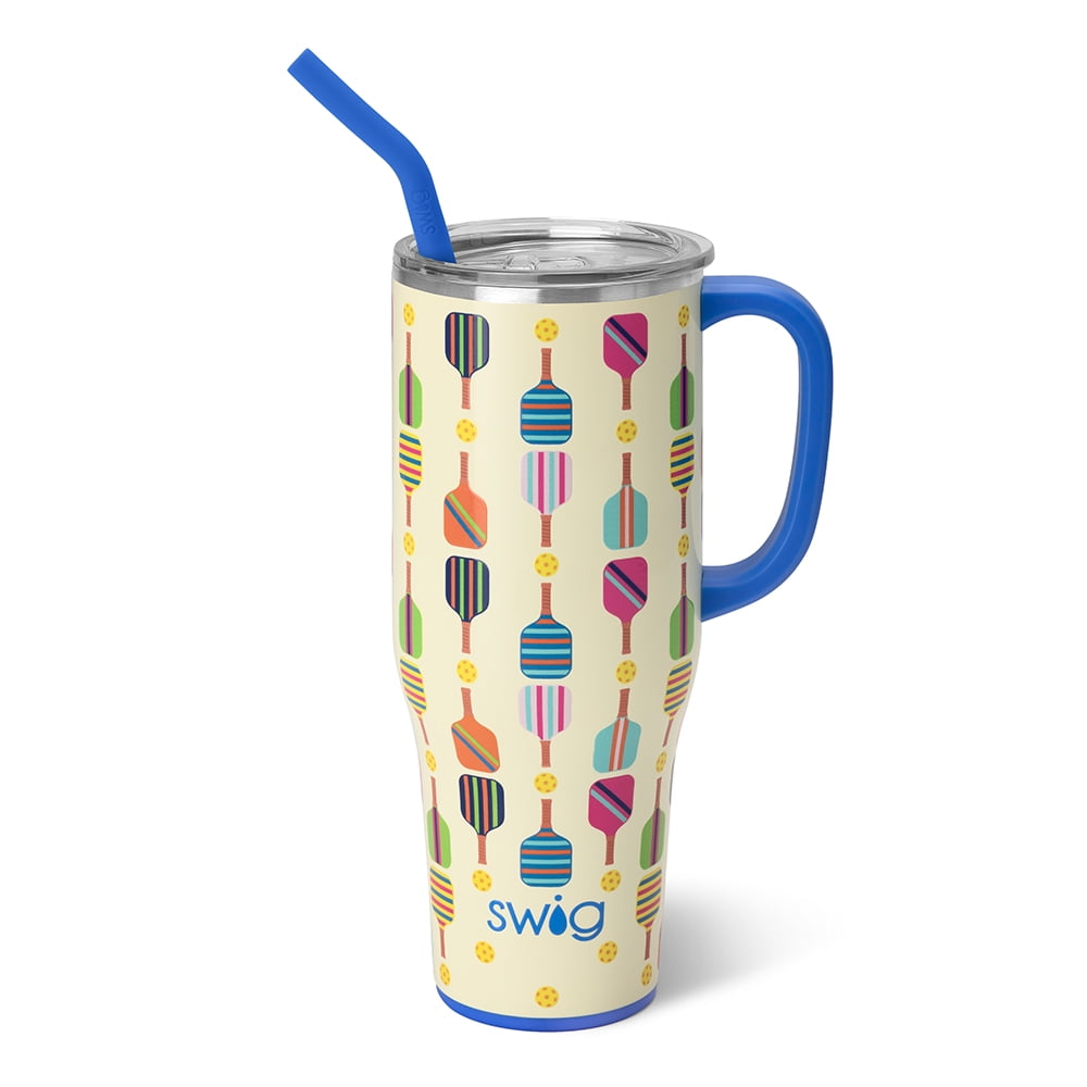 Swig Life 40oz Mega Mug | Insulated Stainless Steel Tumbler with Handle | Over The Rainbow - Insulated Tumbler