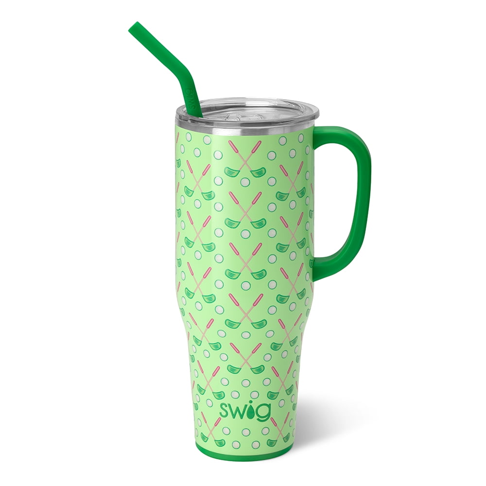 Swig Life 40oz Mega Mug | Insulated Stainless Steel Tumbler with Handle | Oh Happy Day - Insulated Tumbler