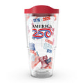 Tervis America250 - All Over Double Walled Insulated Tumbler Travel Cup Keeps Drinks Cold & Hot, 24OZ