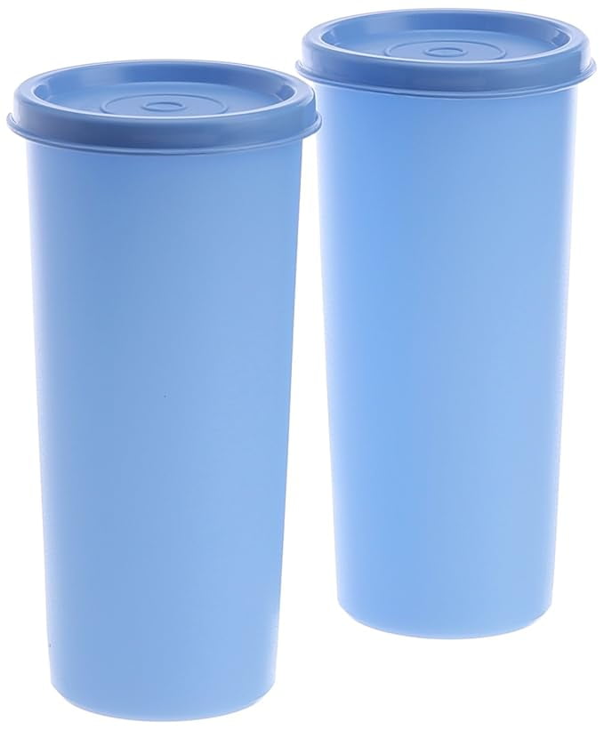Tupperware Plastic Rainbow Tumbler Set (Colour May Vary, 340ml) - Set of 2