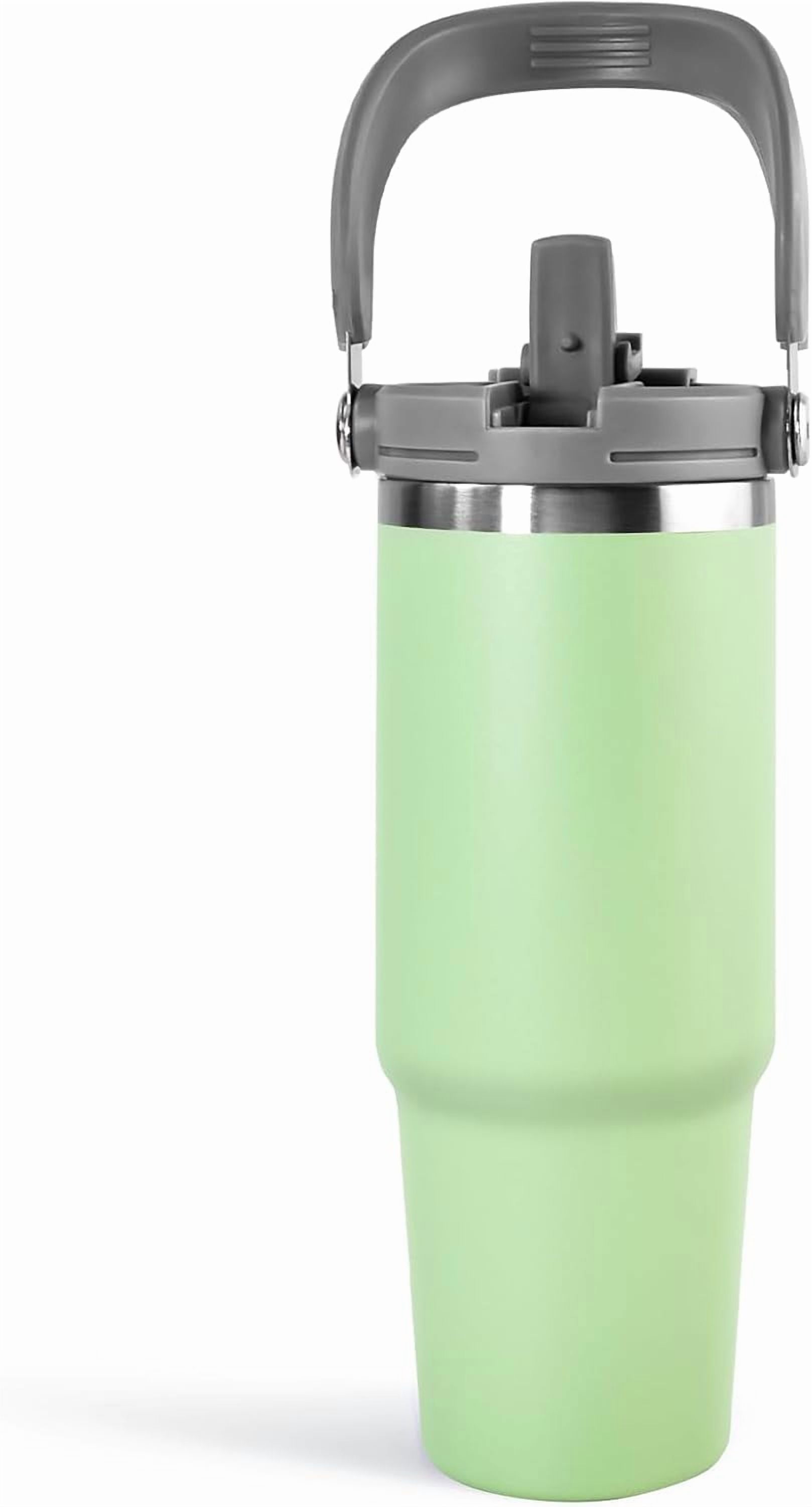 WarmH 20 oz Tumbler with Handle,Insulated Tumbler with Lid and Flip Straw Leak Proof Double Wall Stainless Steel Vacuum Travel Coffee Mug Insulated Water Bottle Thermal Cup, Cupholder Friendly, Black - Tumbler