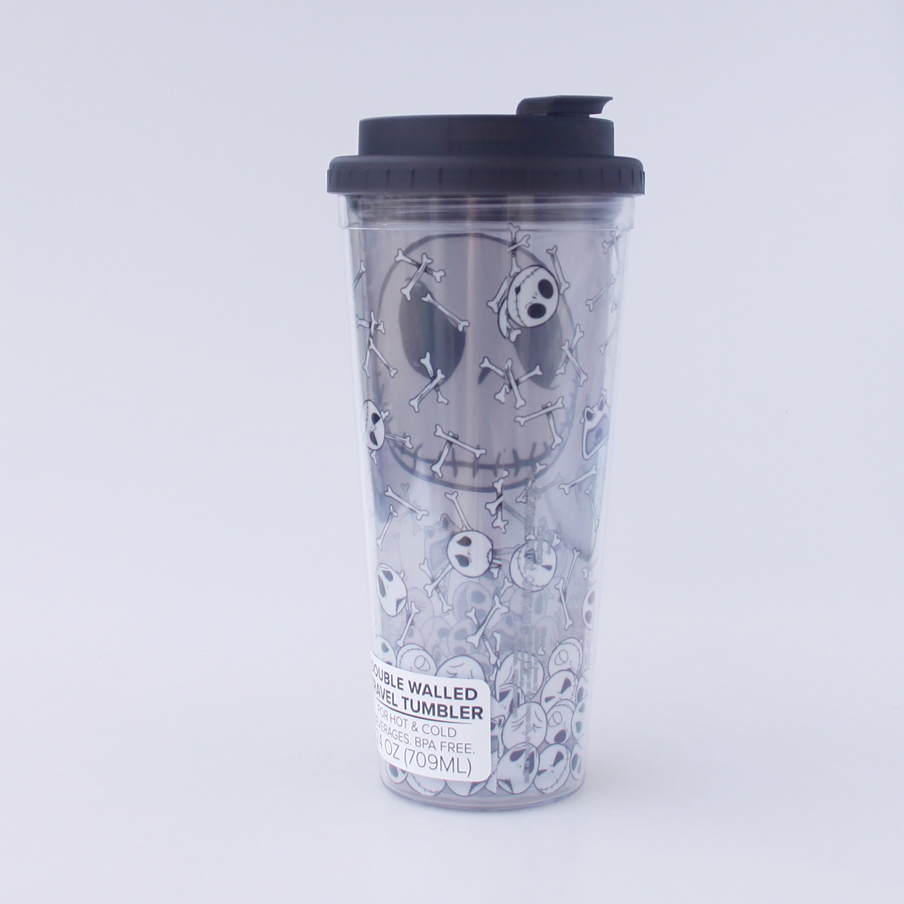 Disney The Nightmare Before Christmas Jack And Skulls Plastic Travel Tumbler