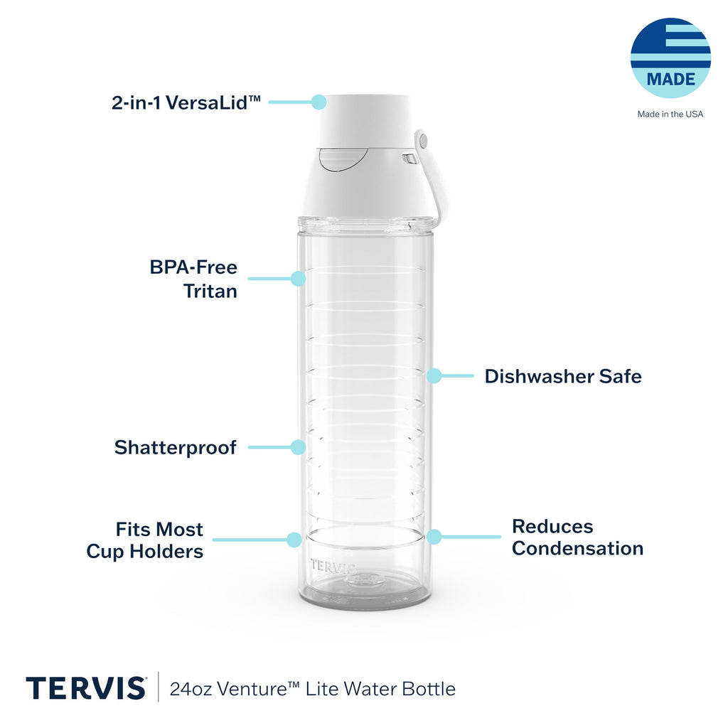 Tervis Venture Lite Tropical Animal Collection Made in USA Double Walled  Insulated Tumbler Travel Cup Keeps Drinks Cold & Hot, 24oz Water Bottle, Turtle
