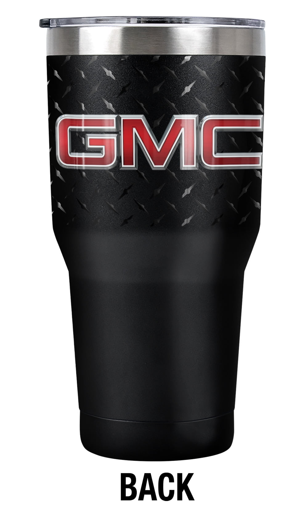 Gmc Official Truck Logo 30 oz Travel Tumbler, Stainless Steel, Vacuum Insulated with Leak Resistant Slide-Lock Lid