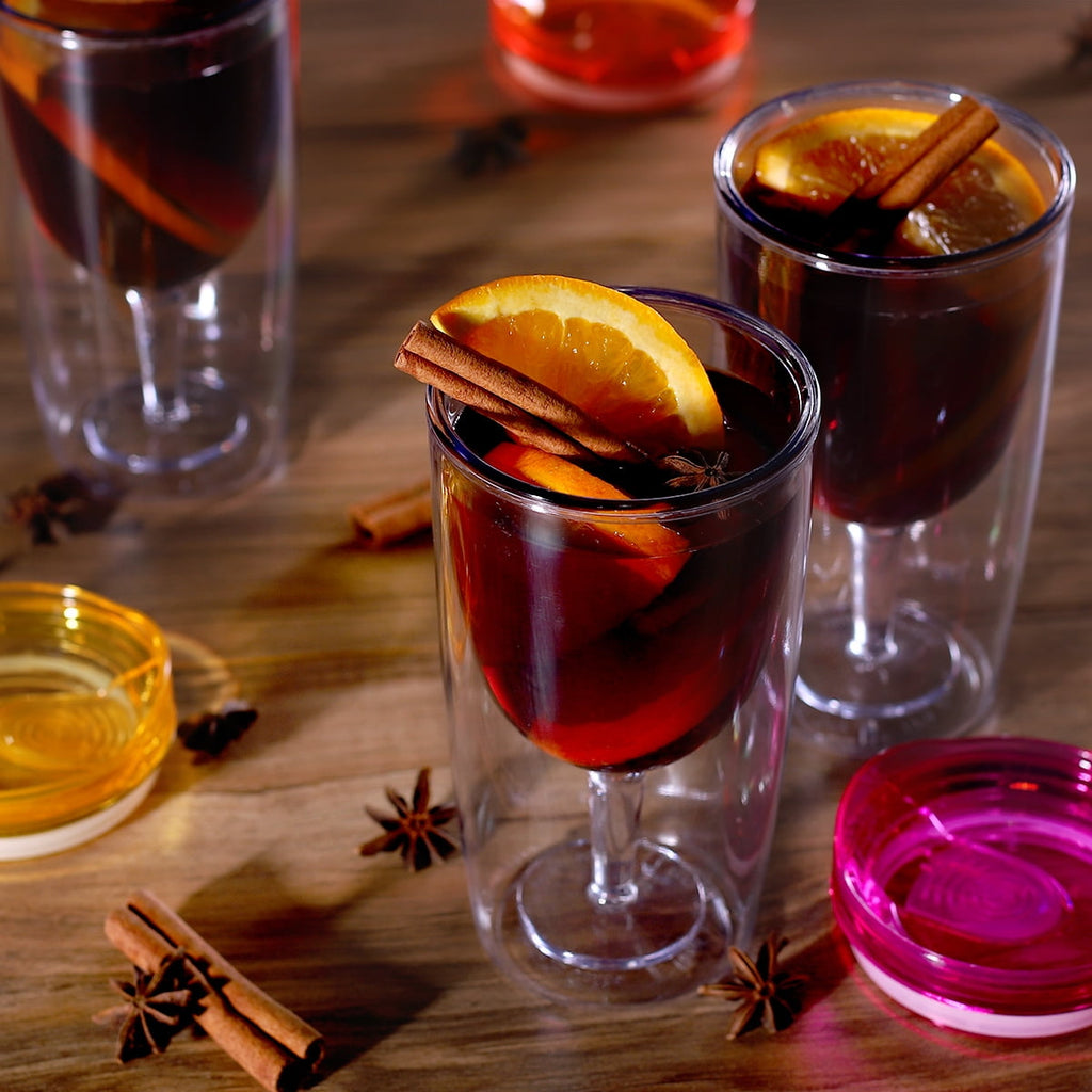 Cupture Insulated Wine Tumbler Cup With Drink-Through Lid - 10 oz, 8 Pack
