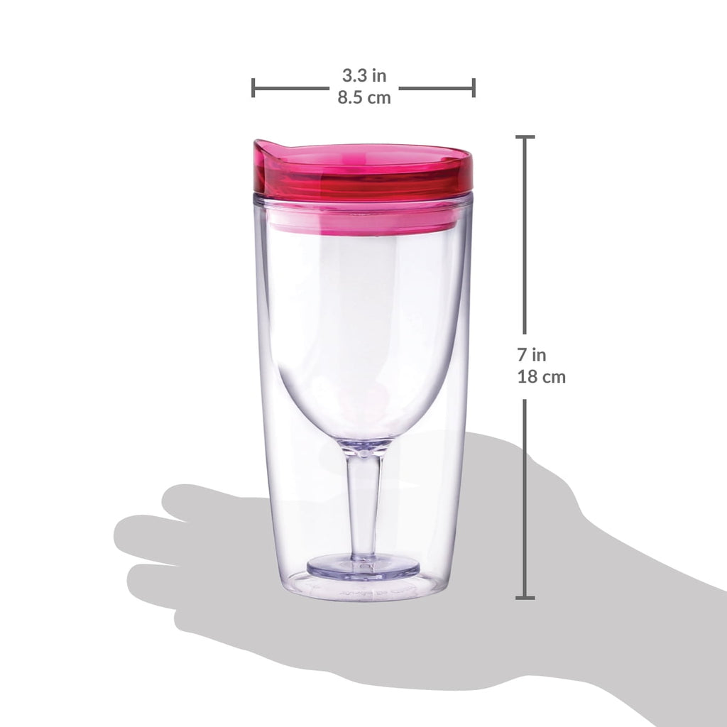 Cupture Insulated Wine Tumbler Cup With Drink-Through Lid - 10 oz, 8 Pack