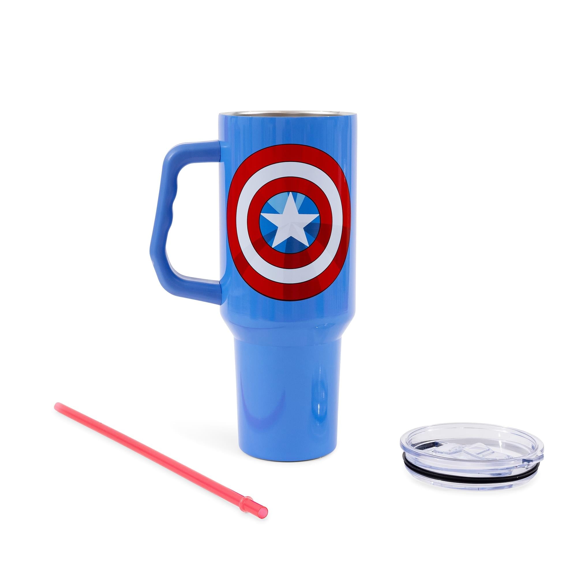 Marvel Comics Captain America 40-Ounce Stainless Steel Tumbler With Handle