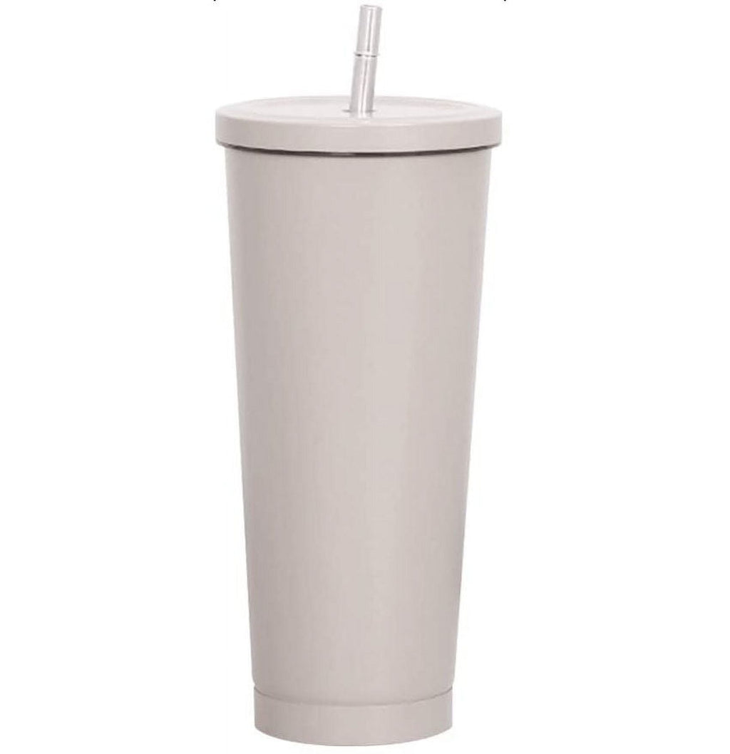 Stainless Steel Tumbler with Straw and Lid, Double Wall Vacuum Insulated Tumbler cup