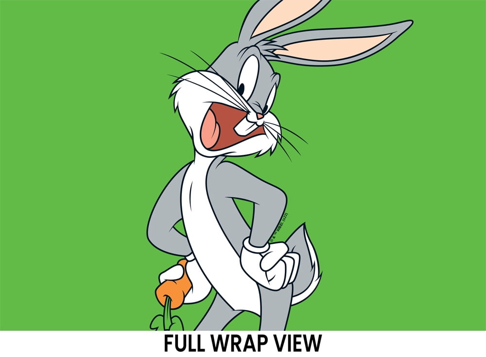 Looney Tunes Official Bugs Bunny Green Background 20 oz Travel Tumbler, Stainless Steel, Vacuum Insulated with Leak Resistant Slide-Lock Lid
