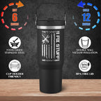 Funny Gifts For Men - That's What I Do I Fix Stuff and I Know Things Cup - 30oz Insulated Tumbler with Handle - Cool Fathers Day,Birthday,Christmas Gifts for Dad,Grandpa,Husband,Uncle