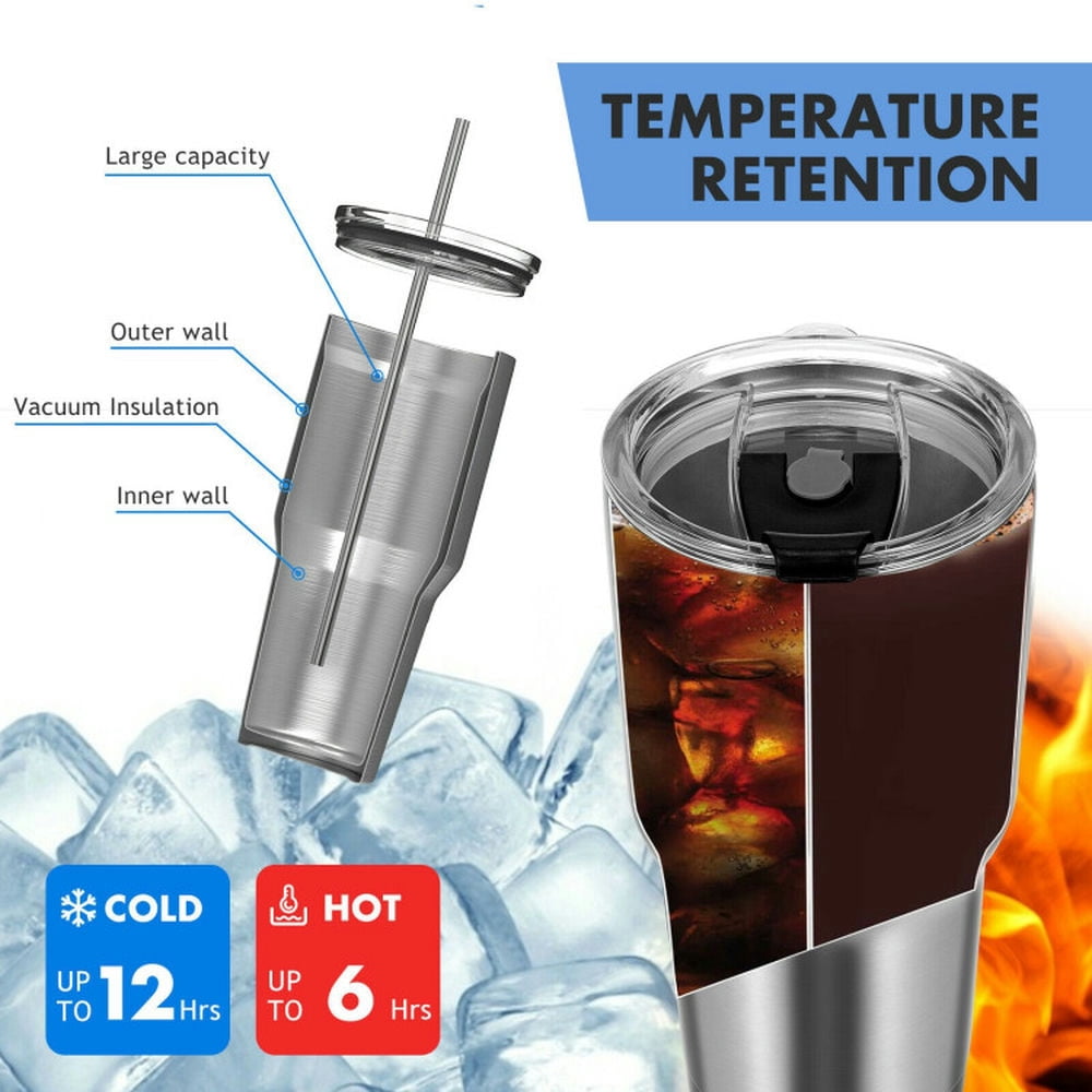 Topcobe 30oz Stainless Steel Tumbler Cup Double Wall Vacuum Insulated Mug with Lid for Home Kitchen Dorm