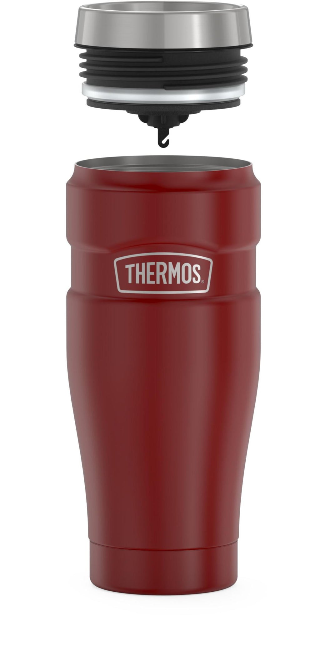 Thermos Stainless King Vacuum Insulated Stainless Steel Tumbler, 16oz, Matte Rustic Red