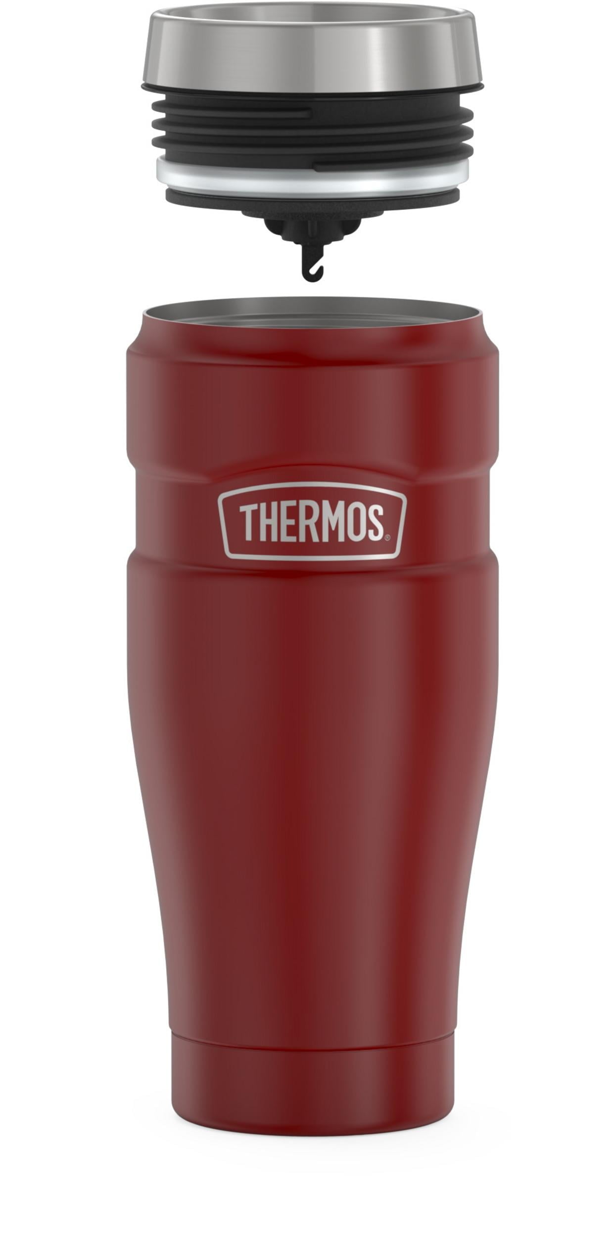 Thermos Stainless King Vacuum Insulated Stainless Steel Tumbler, 16oz, Matte Rustic Red