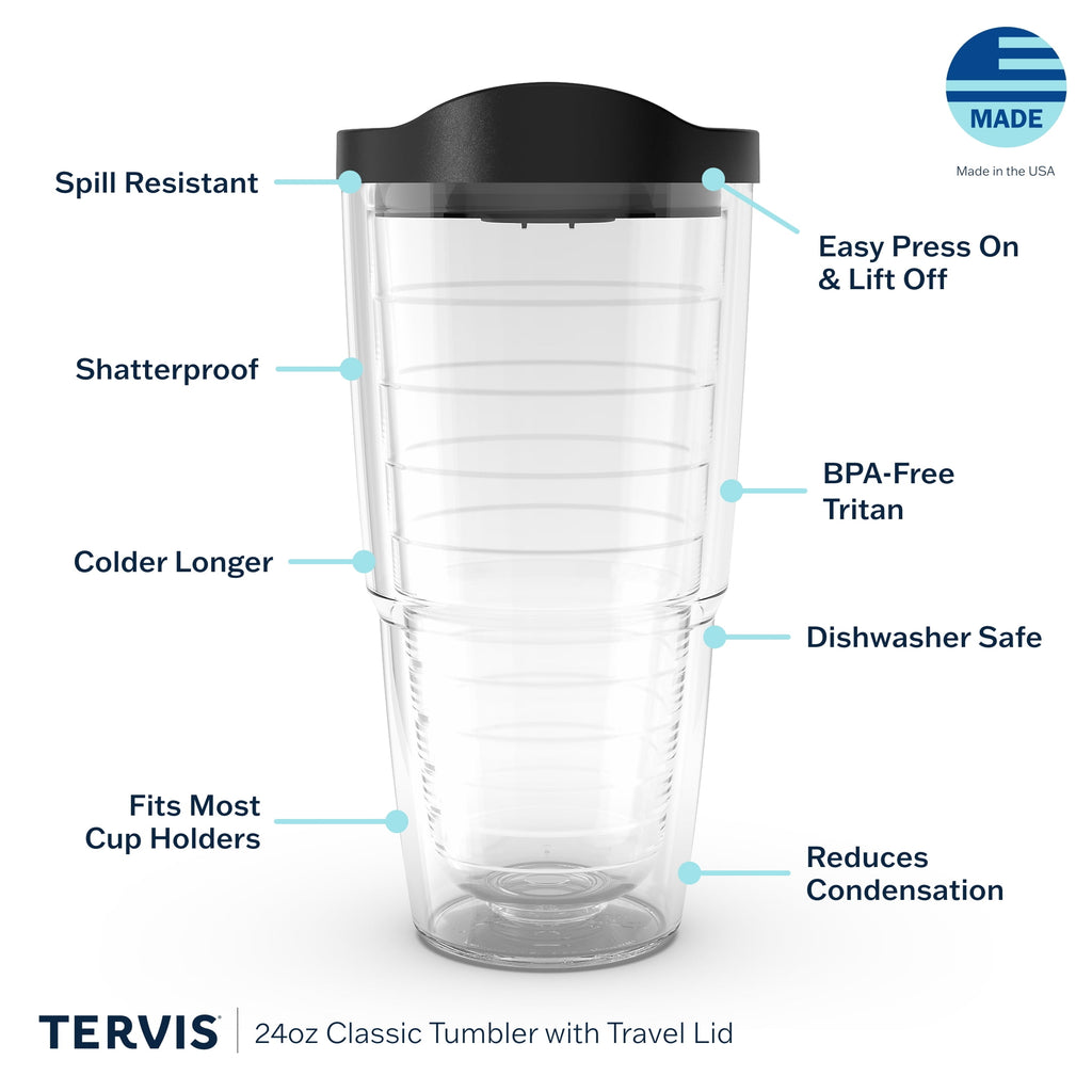 Tervis Marvel Deadpool Iconic Made in USA Double Walled  Insulated Tumbler Travel Cup Keeps Drinks Cold & Hot, 24oz, Classic