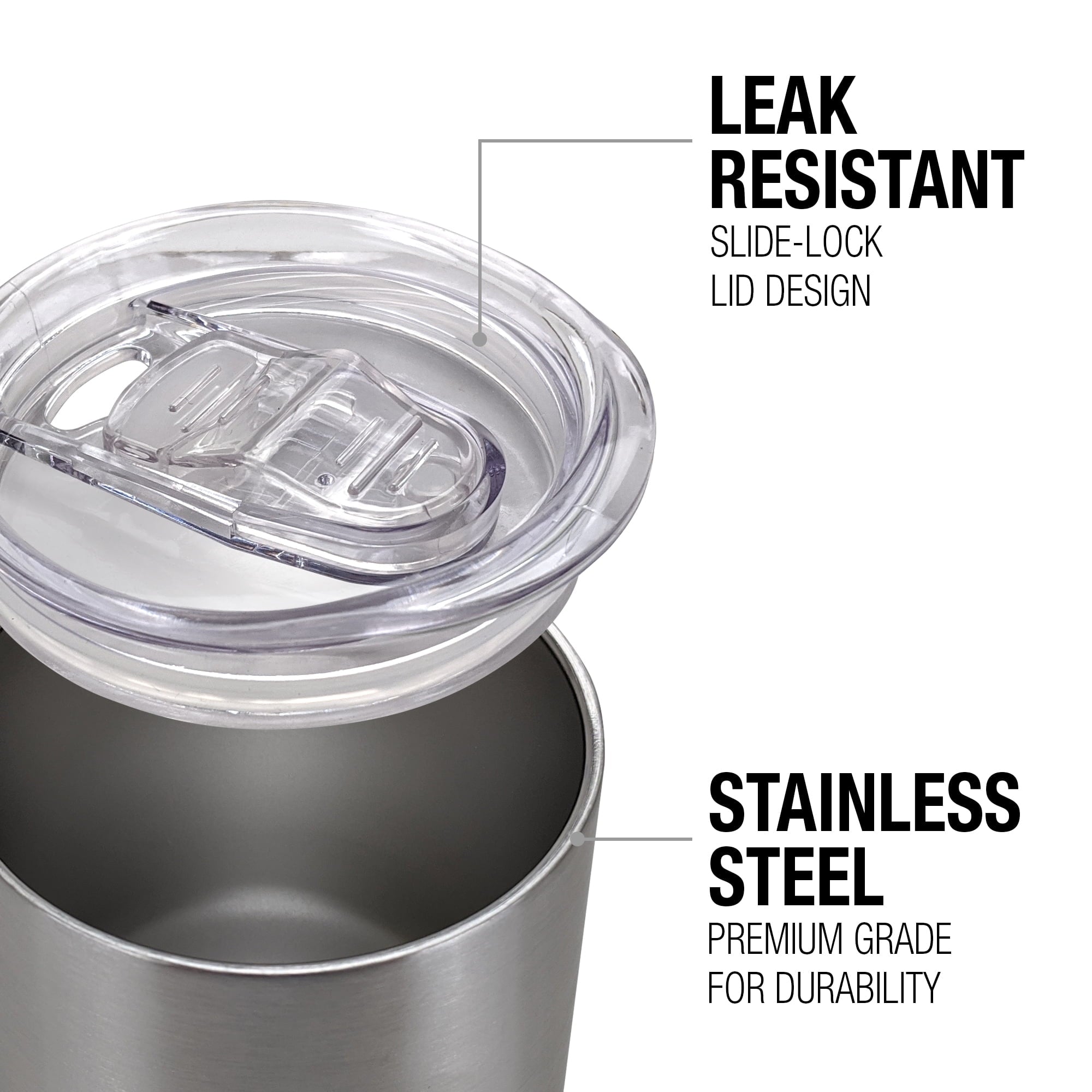 Harry Potter Official Up To No Good 12 OZ Silver Stemless Tumbler, Stainless Steel Travel Cup|Lake Tumbler|Insulated with Leak Resistant Slide-Lock Lid