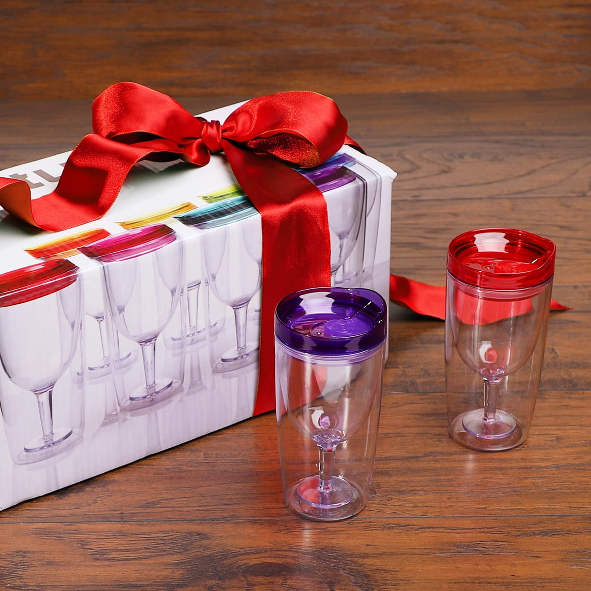Cupture Insulated Wine Tumbler Cup With Drink-Through Lid - 10 oz, 8 Pack