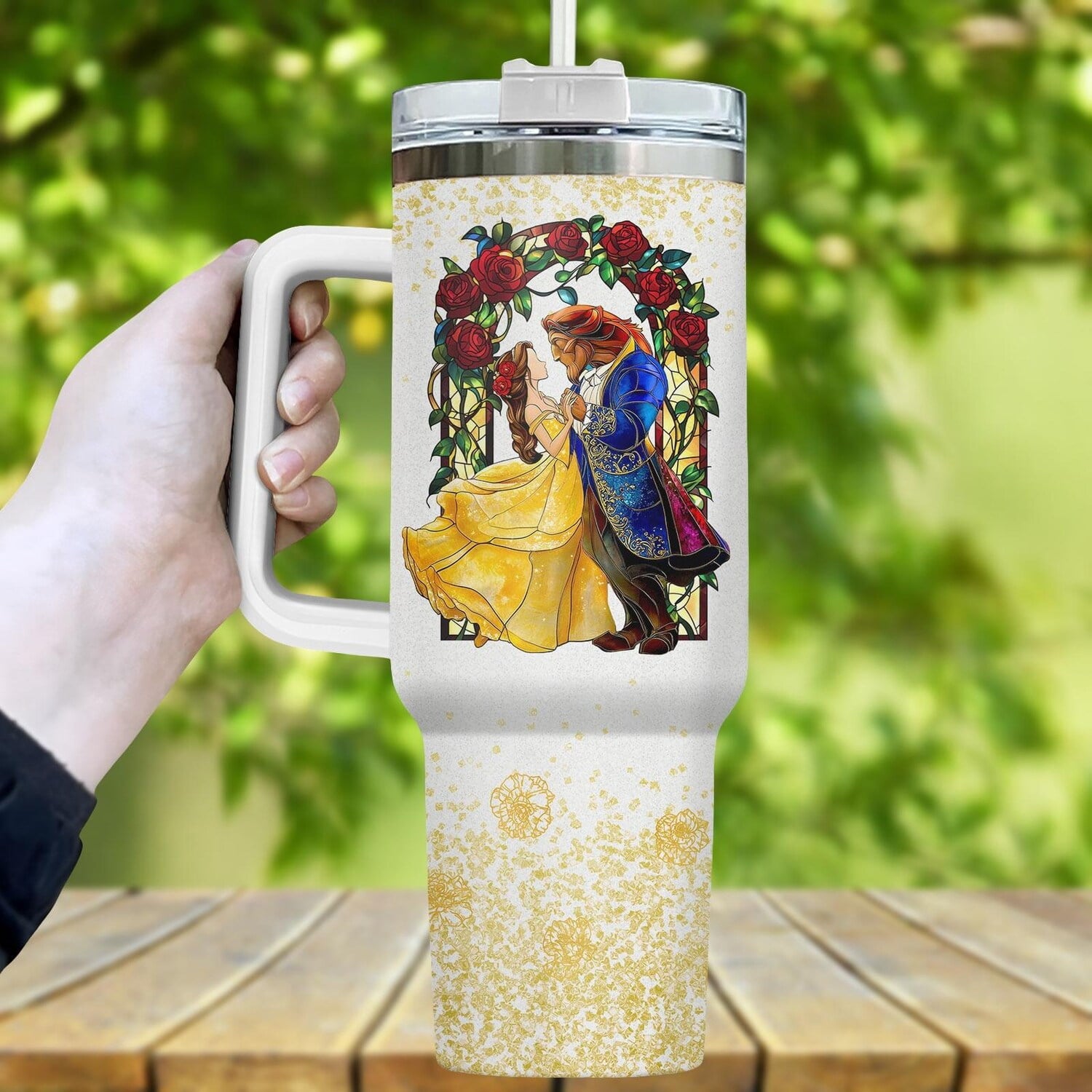 Belle Princess Tumbler 40oz, CARTOON Princess Drinkware, Beauty and the Beast Cup, Tale As Old As Time Tumbler Cup, Princess Tumbler