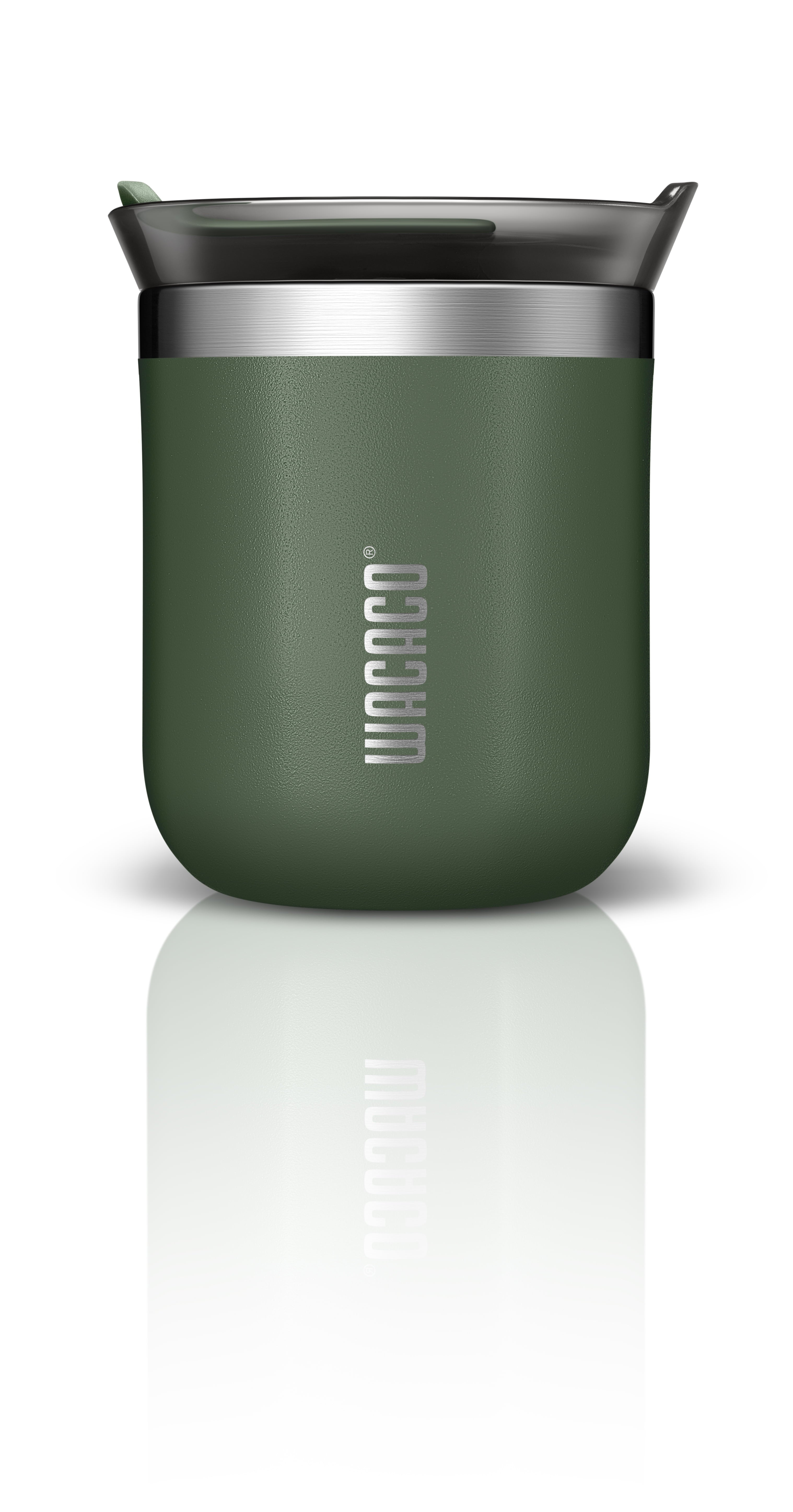 WACACO Octaroma Classico Vacuum Insulated Coffee Mug, Double-wall Stainless Steel Travel Tumbler With Drinking Lid, 6 fl oz (180ml), Pomona Green