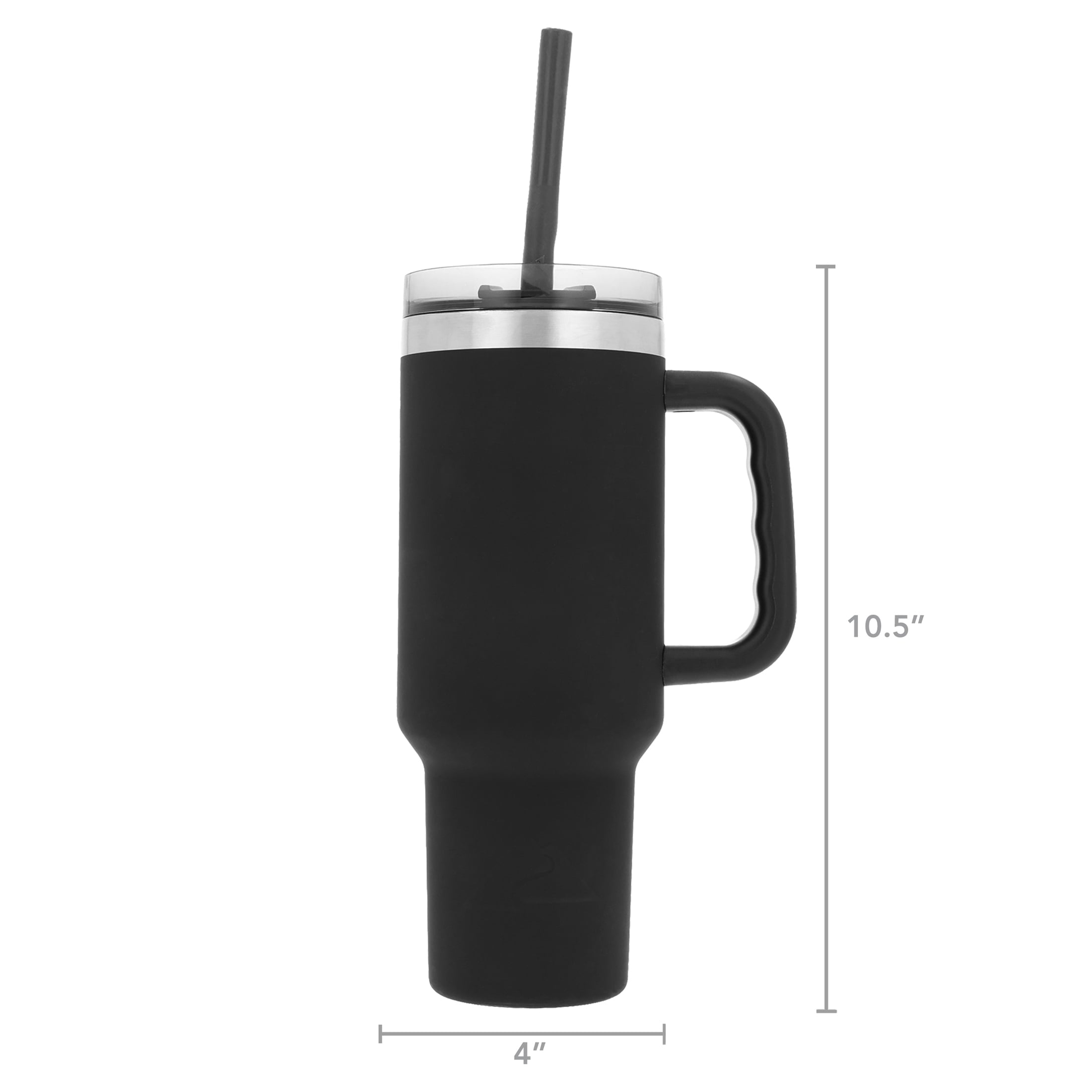 (6 pack) Ozark Trail 40 oz Stainless Steel Insulated Tumbler with Handle, Black